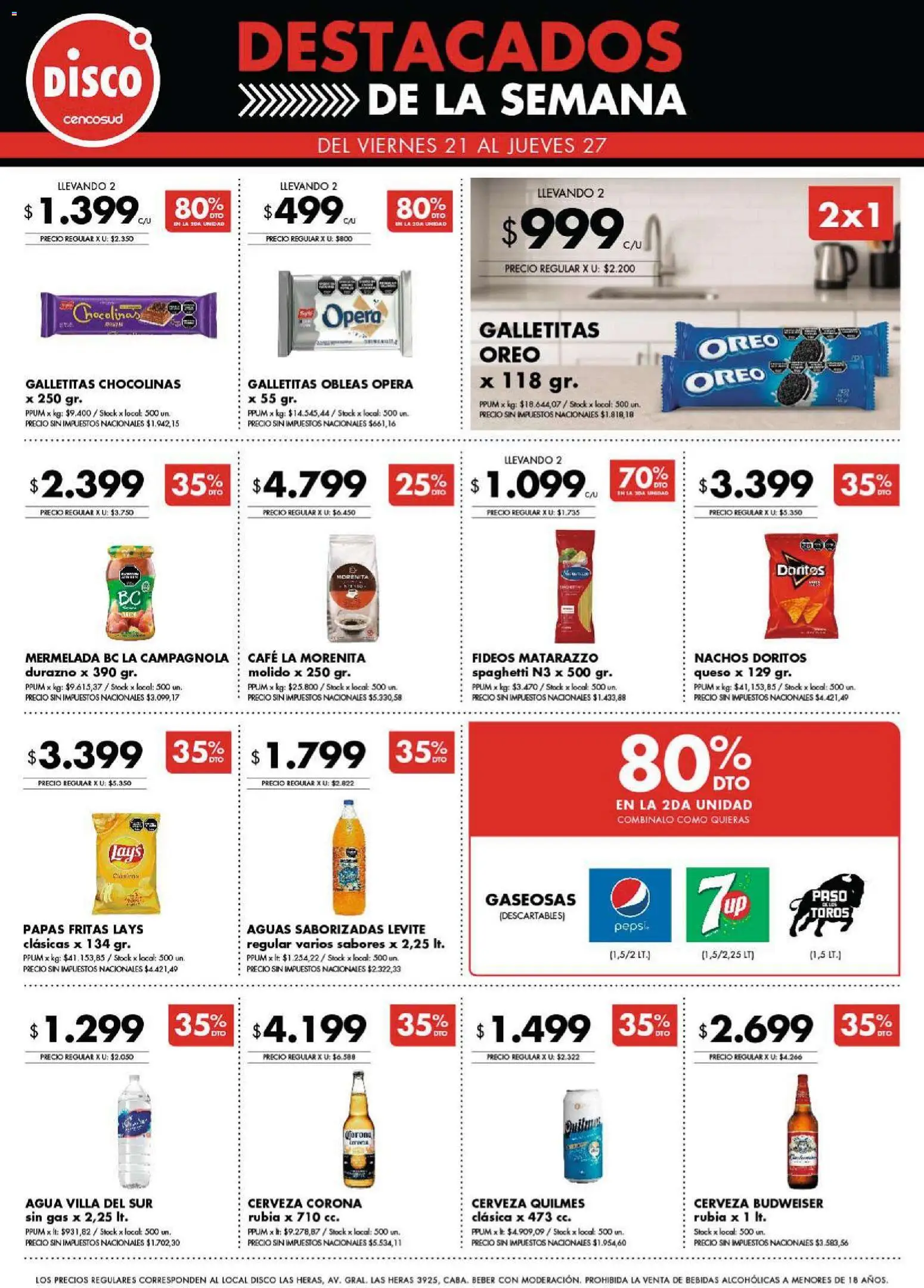 Disco - Ofertas  │ válido desde el 21.11.2025 | Página: 8 | Productos: Café, Cerveza, Fideos, Papas fritas