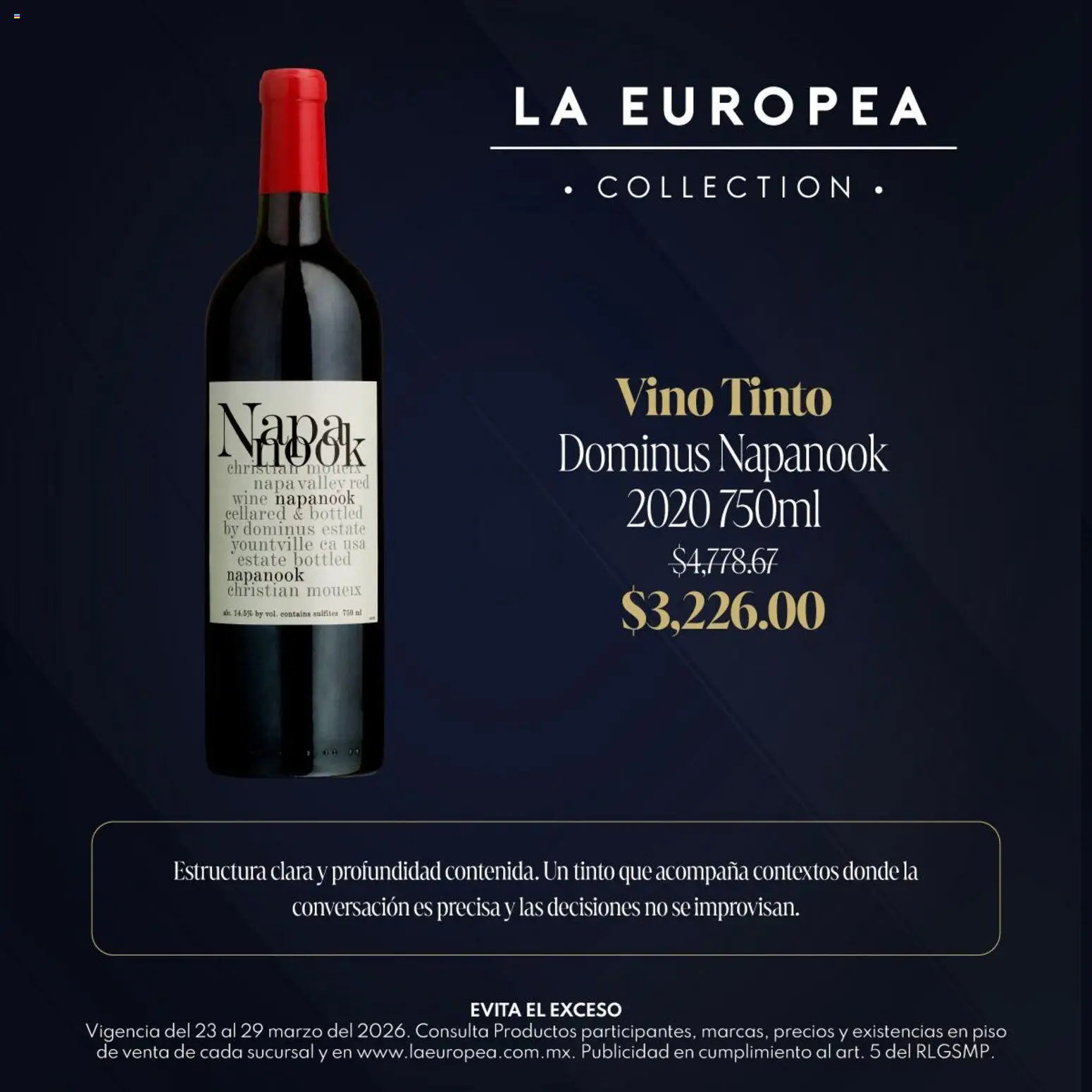 Nuevas ofertas de La Europea válidas en toda la República Mexicana desde el 23.03.2026. ¡Encuentra las mejores ofertas en La Europea catálogo Grandes Vinos! | Página: 5