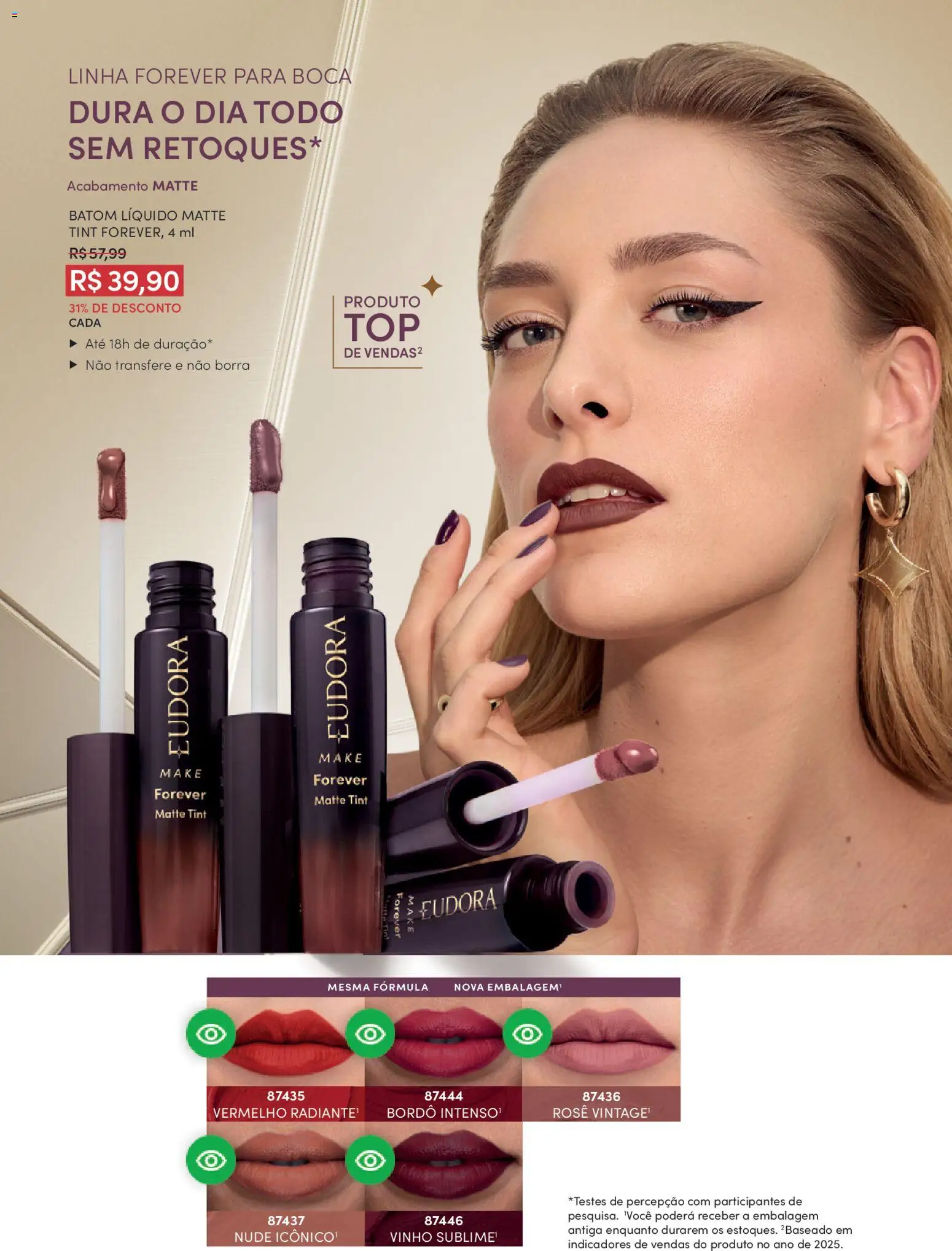 Eudora Folheto - válido de 19.02.2026 | Página: 54 | Produtos: Batom, Vinho