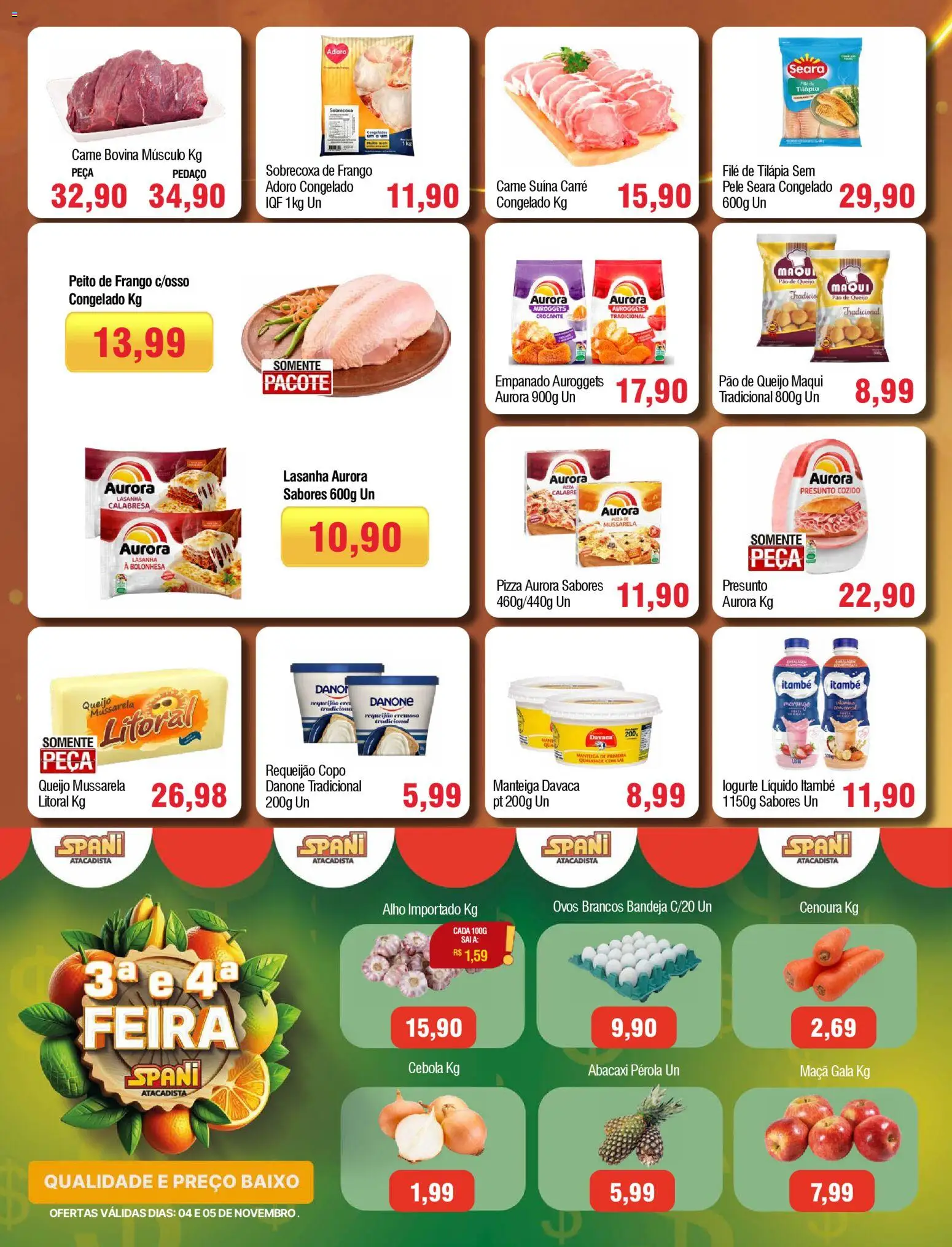 Spani Atacadista Folheto - válido de 04.11.2025 | Página: 2 | Produtos: Queijo, Presunto, Cenoura, Mussarela