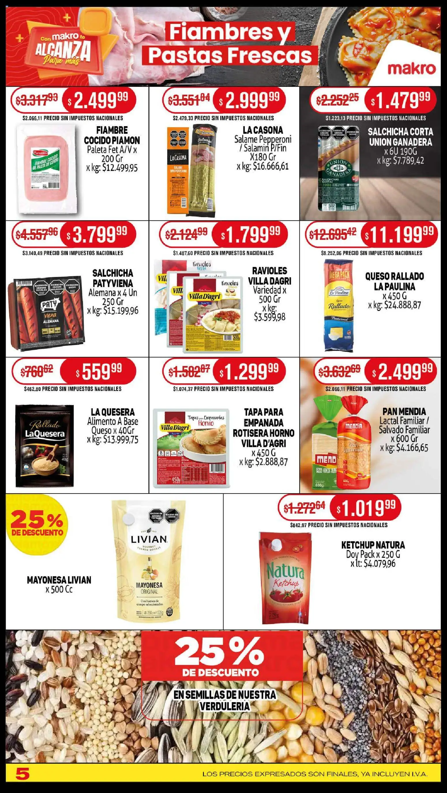 Makro ofertas │ válido desde el 23.10.2025 | Página: 5 | Productos: Horno, Ketchup, Sal, Cerdo