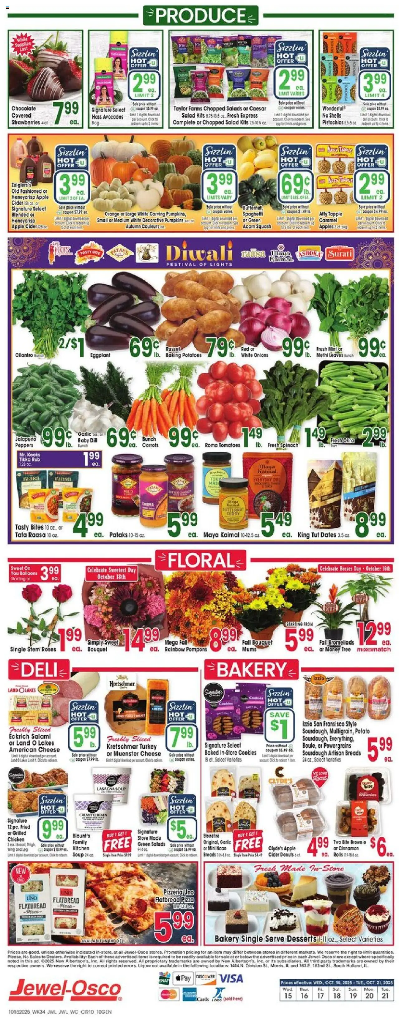 Jewel Osco Weekly Ad - IL - valid from 15.10.2025 | Page: 10 | Products: Bakery, Cider, Salad, Dill