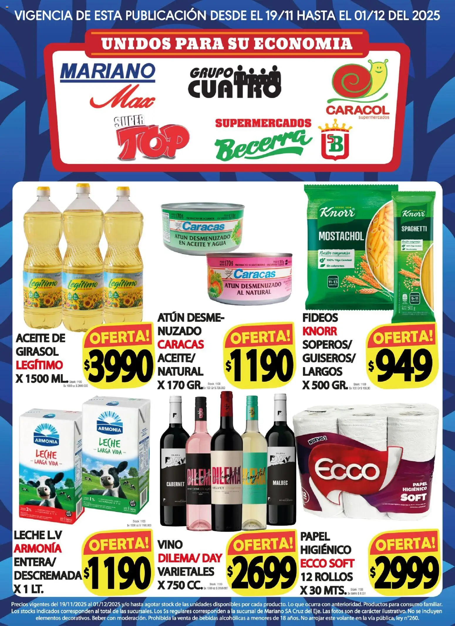 Mariano Max - Catálogo │ válido desde el 19.11.2025 | Página: 1 | Productos: Vitaminas, Atún, Agua, Fideos