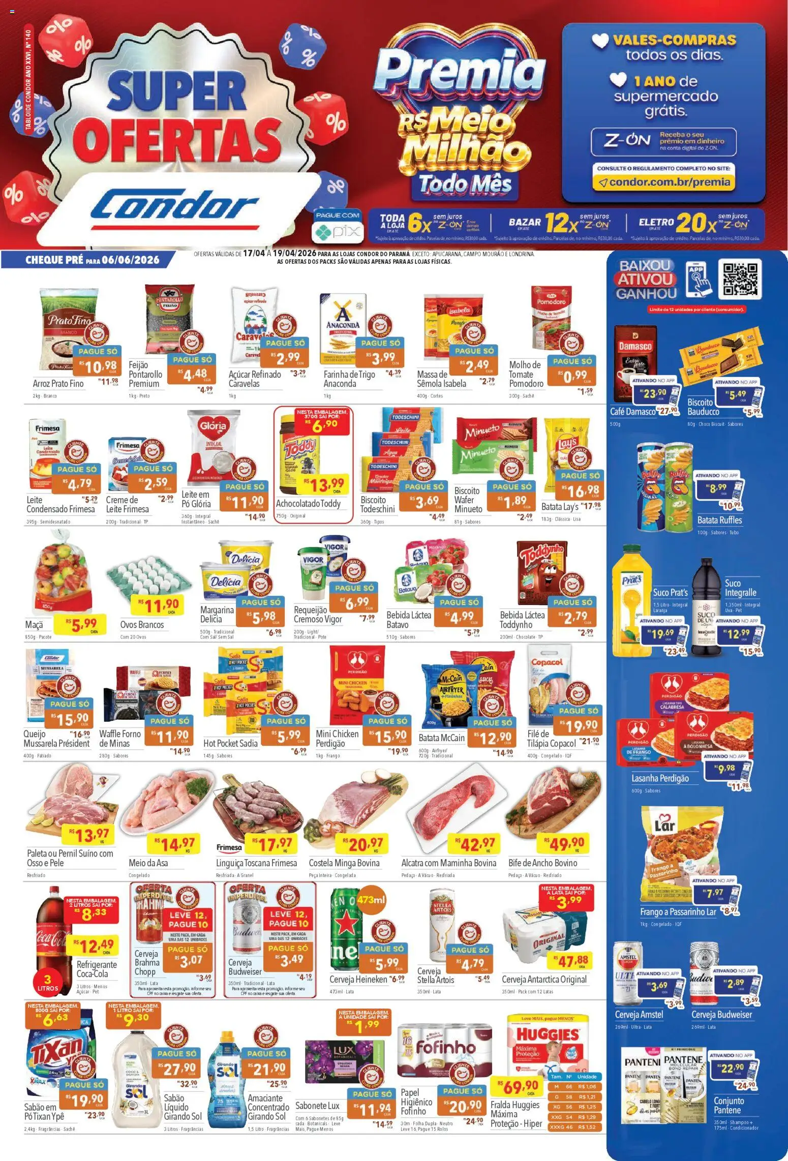 Supermercados Condor Folheto - válido de 17.04.2026 | Página: 1 | Produtos: Pó, Sabão, Alcatra, Lasanha