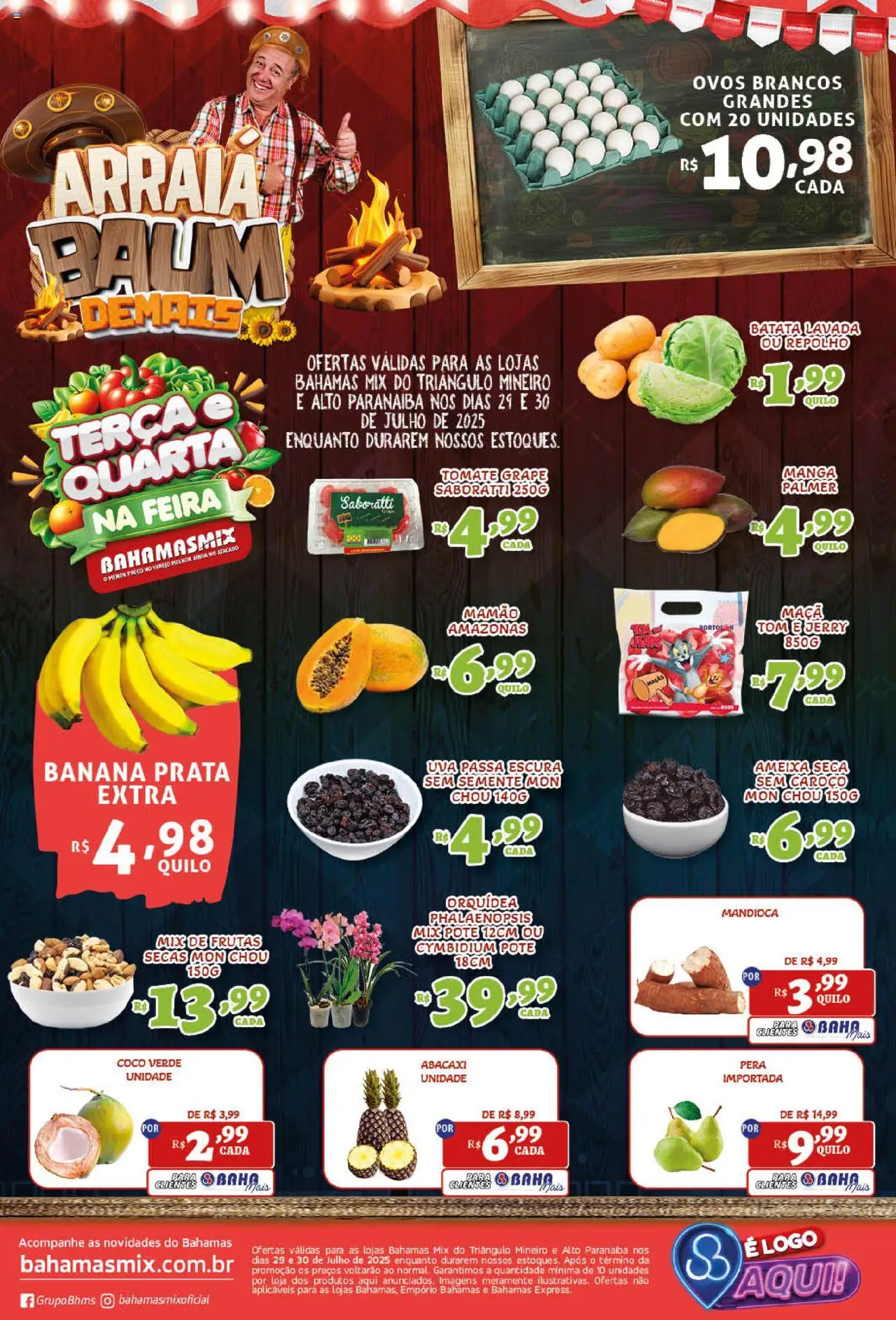 Bahamas Mix Folheto - válido de 29.07.2025 | Página: 1 | Produtos: Abacaxi, Batata, Uva passa, Ameixa