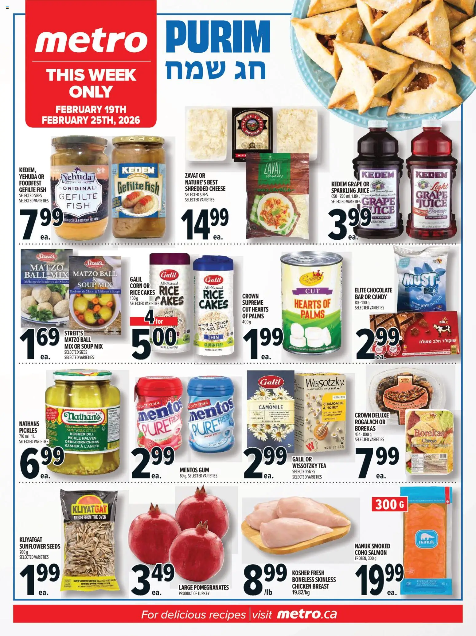 Metro flyer valid from 19.02.2026 | Page: 1 | Products: Tea, Oven, Chocolate, Juice