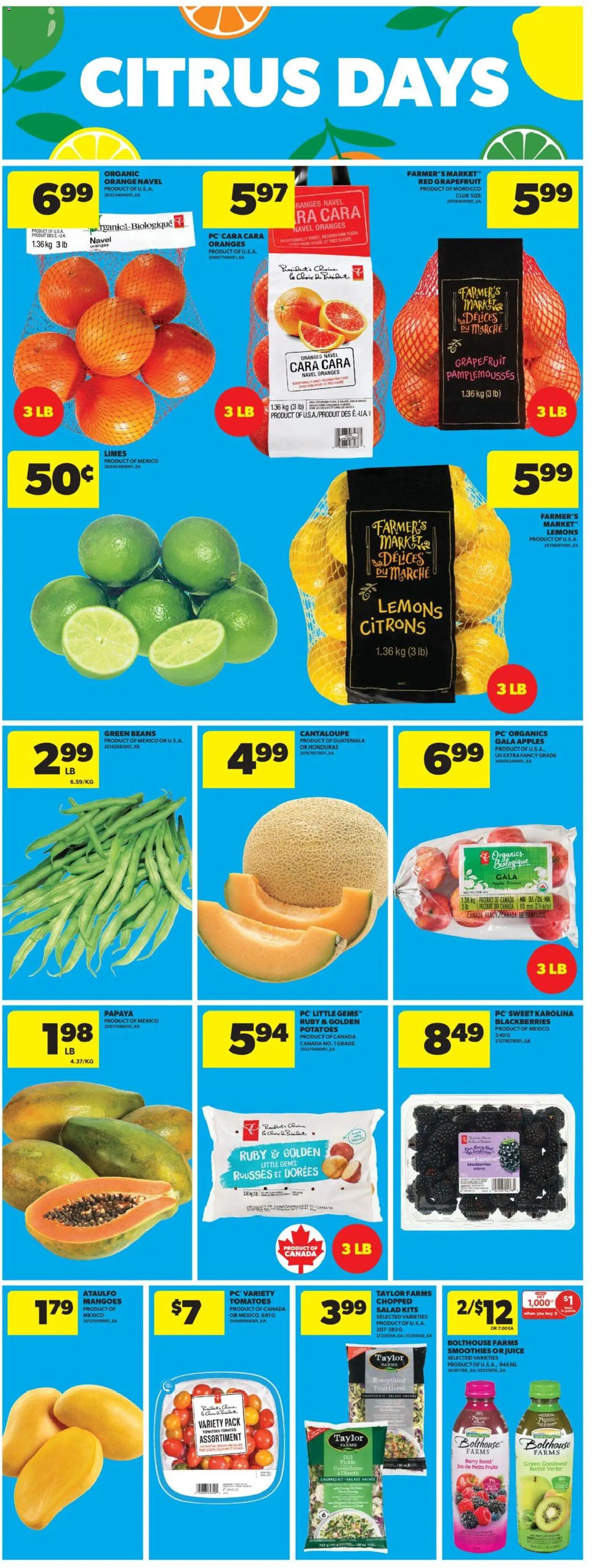 Real Canadian Superstore flyer valid from 19.02.2026 | Page: 18 | Products: Juice, Apples, Oranges, Tomatoes