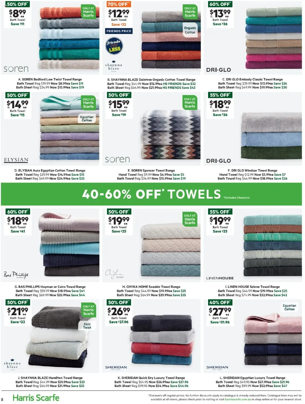 Harris Scarfe catalogue - valid from 28.06.2025 | Page: 8 | Products: Bath, Linen, Towels