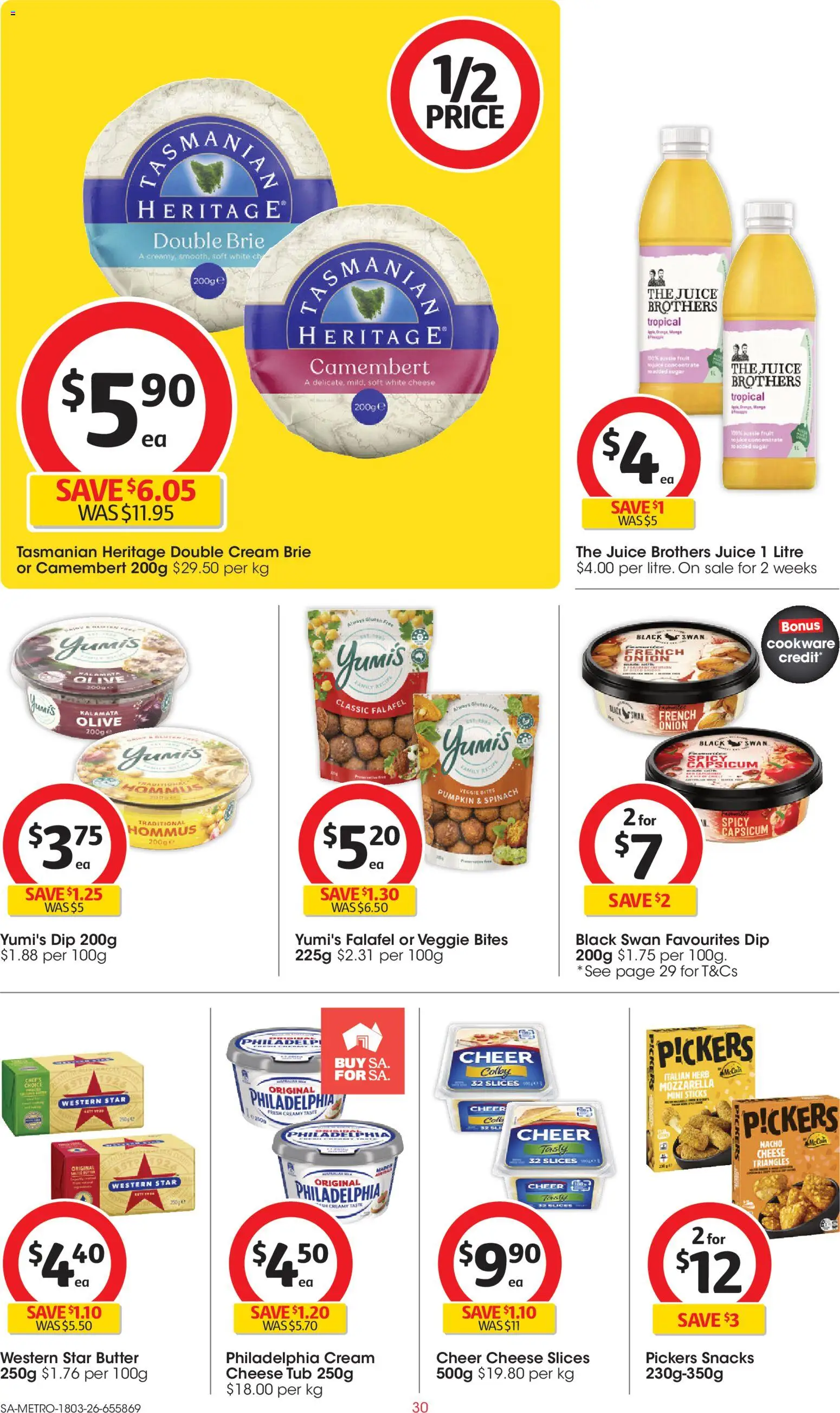 Coles catalogue - valid from 18.03.2026 | Page: 30 | Products: Butter, Cheese, Juice, Spinach