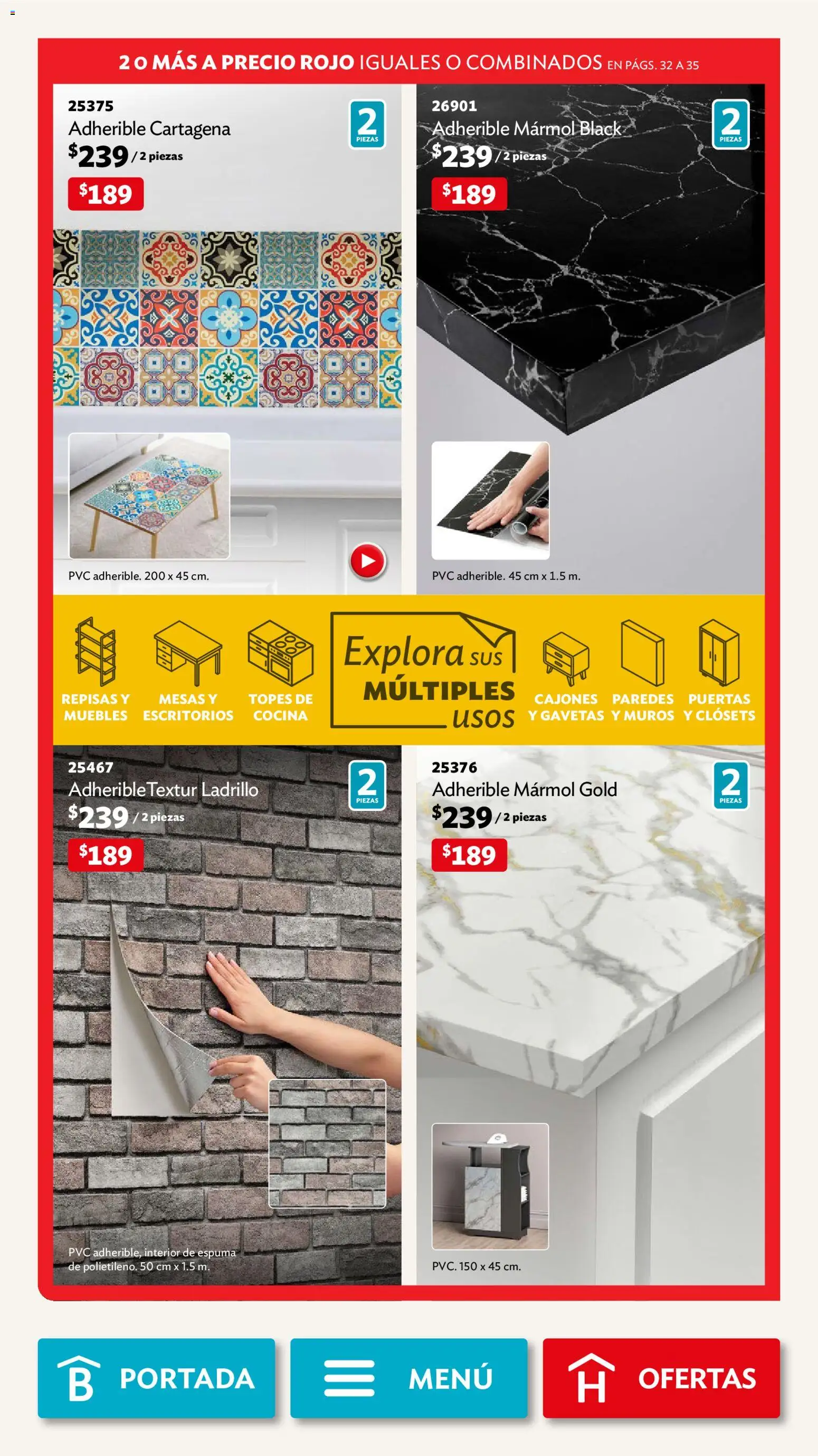 Nuevas ofertas de Betterware válidas en toda la República Mexicana desde el 02.02.2026. ¡Encuentra las mejores ofertas en Betterware campaña 2 2026! | Página: 33 | Productos: Espuma, Cocina, Ladrillo