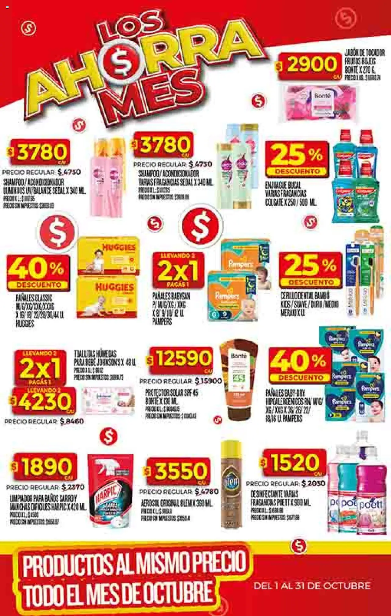 Dia - Ofertas - Salta y Jujuy │ válido desde el 01.10.2025 | Página: 38 | Productos: Toallitas húmedas, Protector solar, Limpiador, Pañales