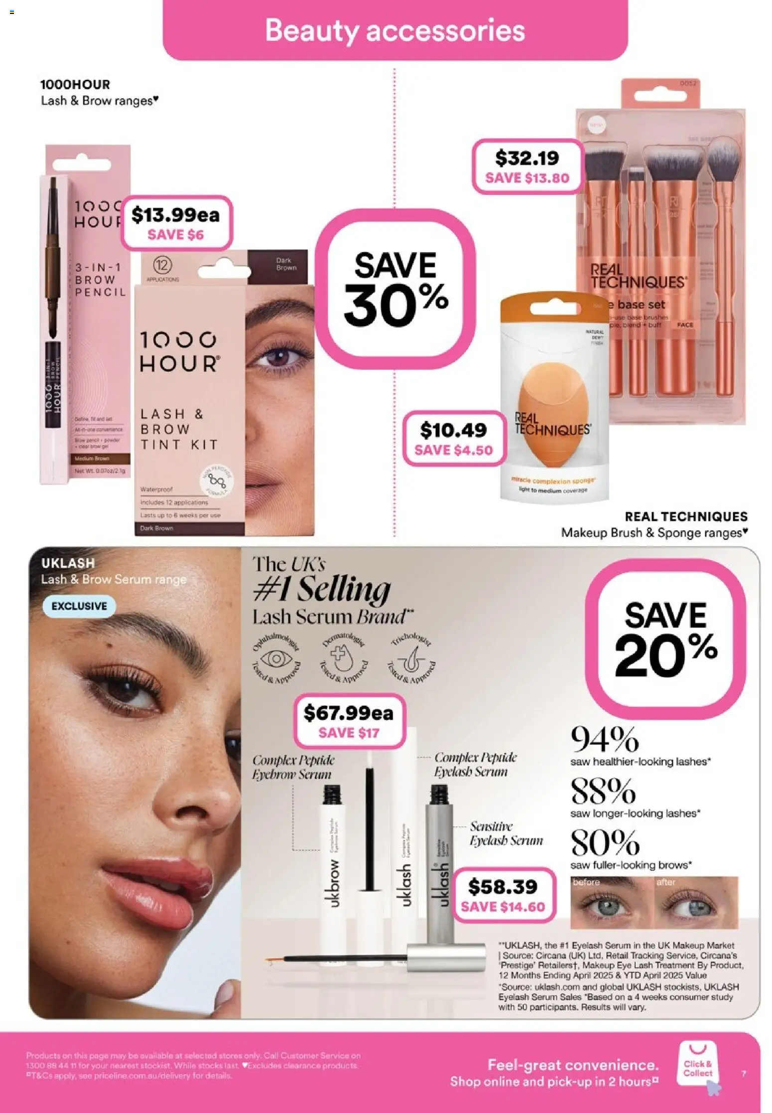 Priceline Pharmacy catalogue - valid from 19.02.2026 | Page: 7 | Products: Brush, Saw, Makeup, Sponge