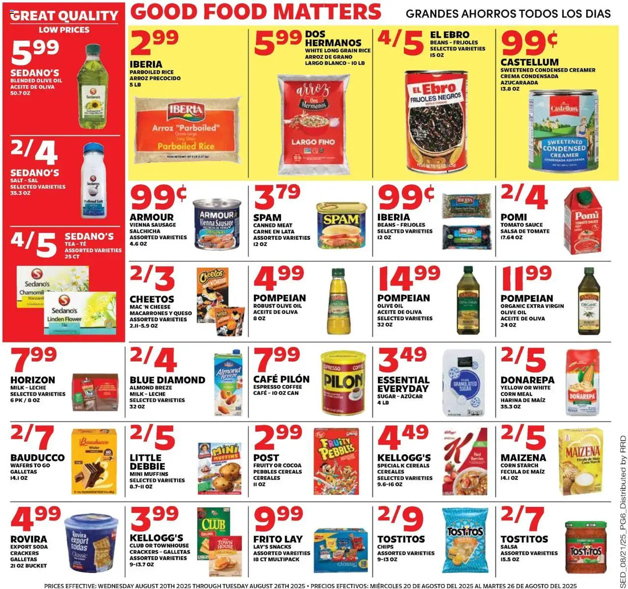 Sedano's Weekly Ad - FL - valid from 20.08.2025 | Page: 6 | Products: Corn, Oil, Coffee, Rice