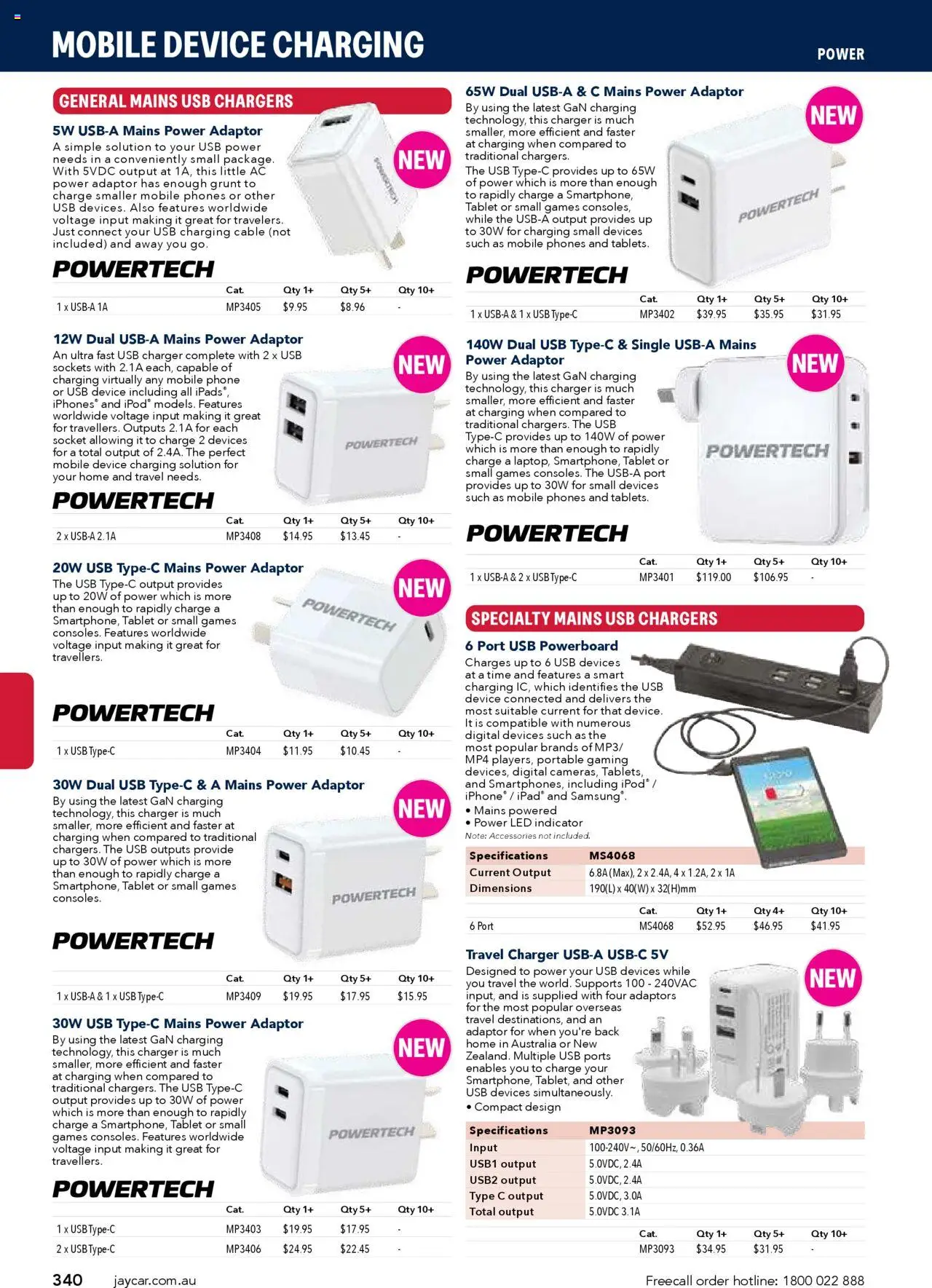Jaycar catalogue - valid from 09.07.2025 | Page: 340 | Products: Charger, Tablet, Ipod, Mp4