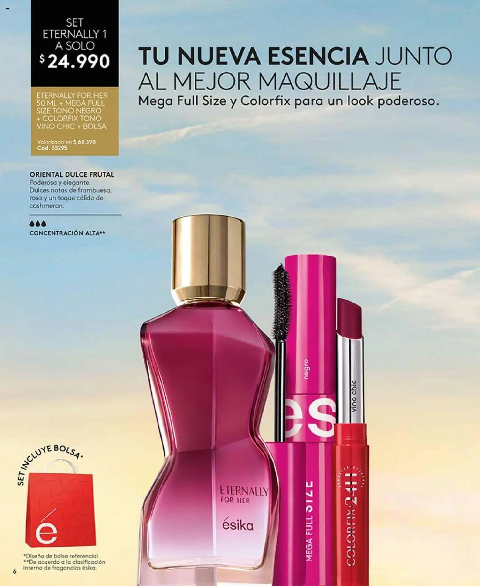 Catálogo Ésika Campaña 3 │ válido desde el 01.02.2026 | Página: 6 | Productos: Bolsa, Maquillaje, Vino