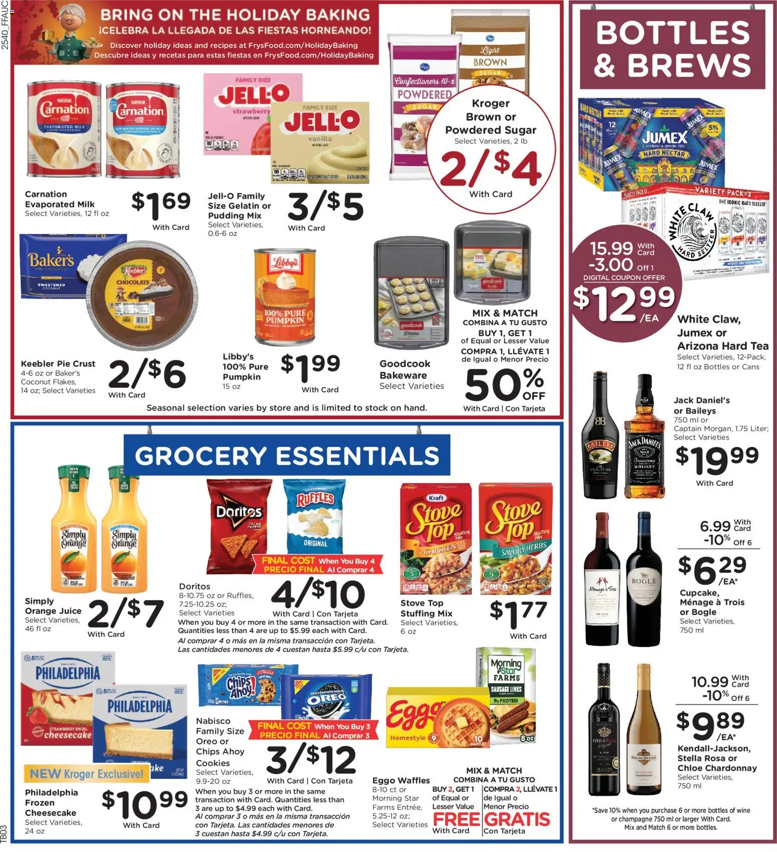 Fry's Food Black Friday - valid from 05.11.2025 | Page: 7 | Products: Milk, Juice, Whiskey, Cheesecake