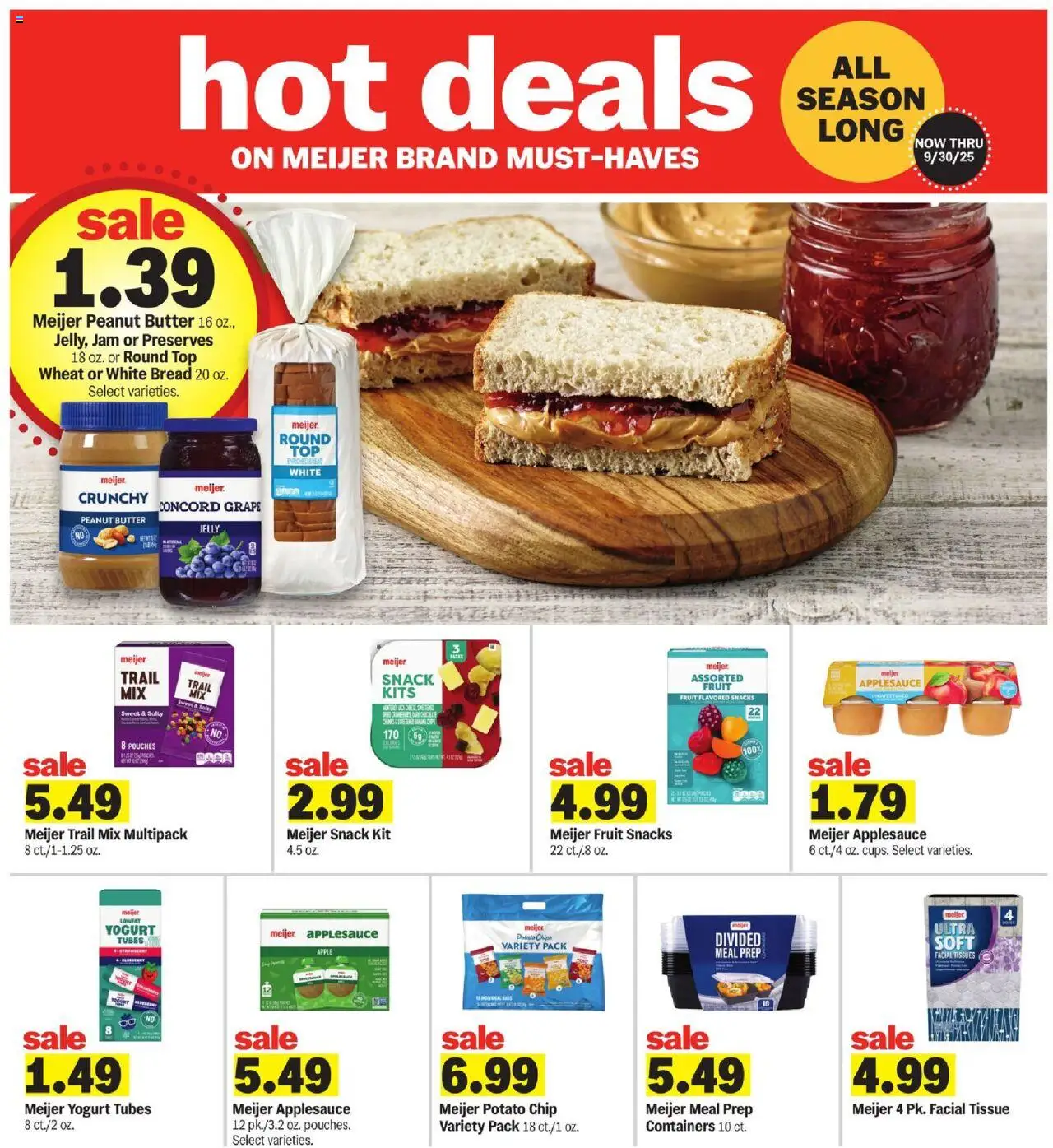 Meijer Weekly Ad - valid from 17.08.2025 | Page: 30 | Products: Butter, Yogurt, Bread, Chips