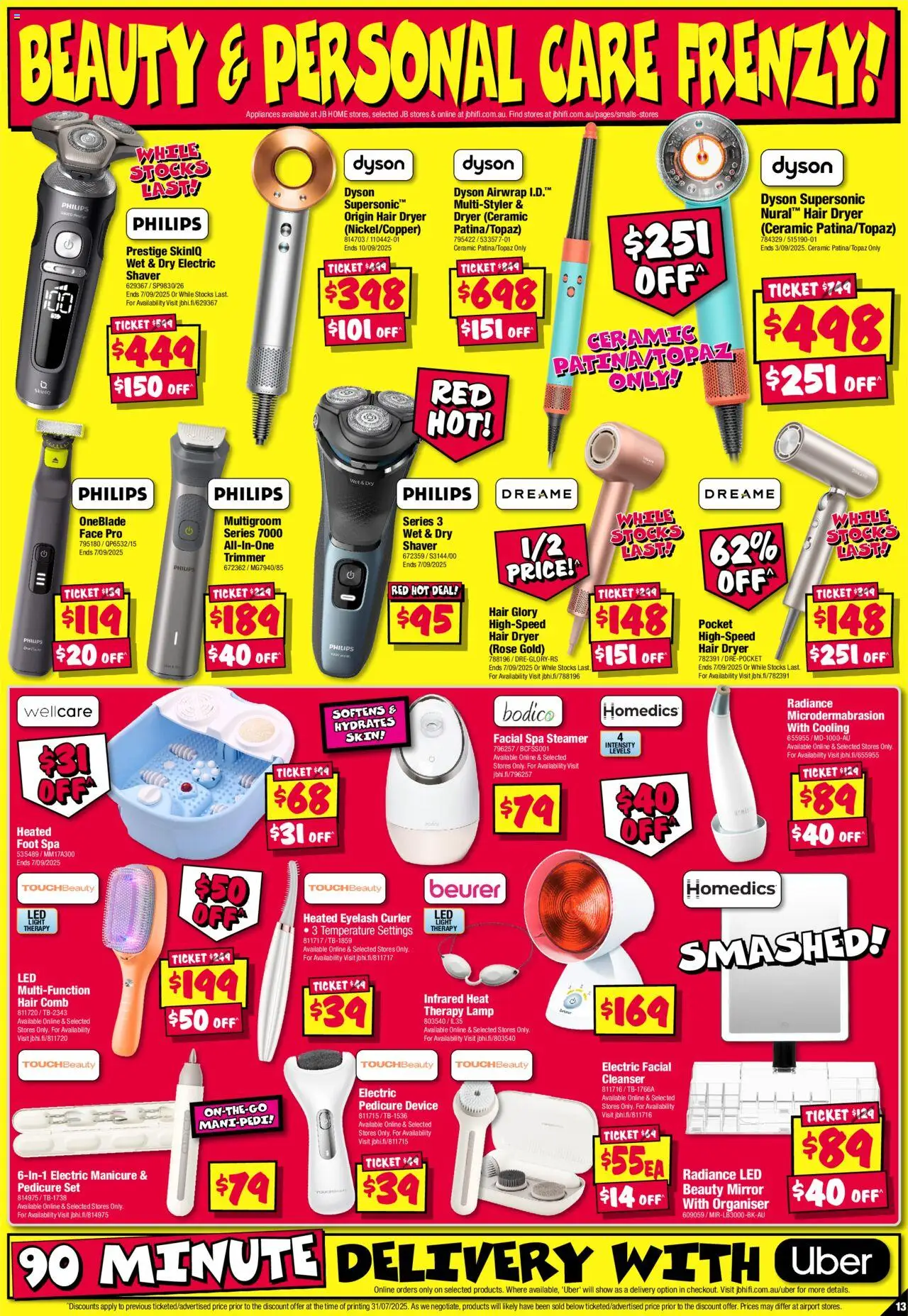 JB Hi-Fi catalogue - valid from 14.08.2025 | Page: 13 | Products: Dryer, Manicure, Pedicure, Electric shaver