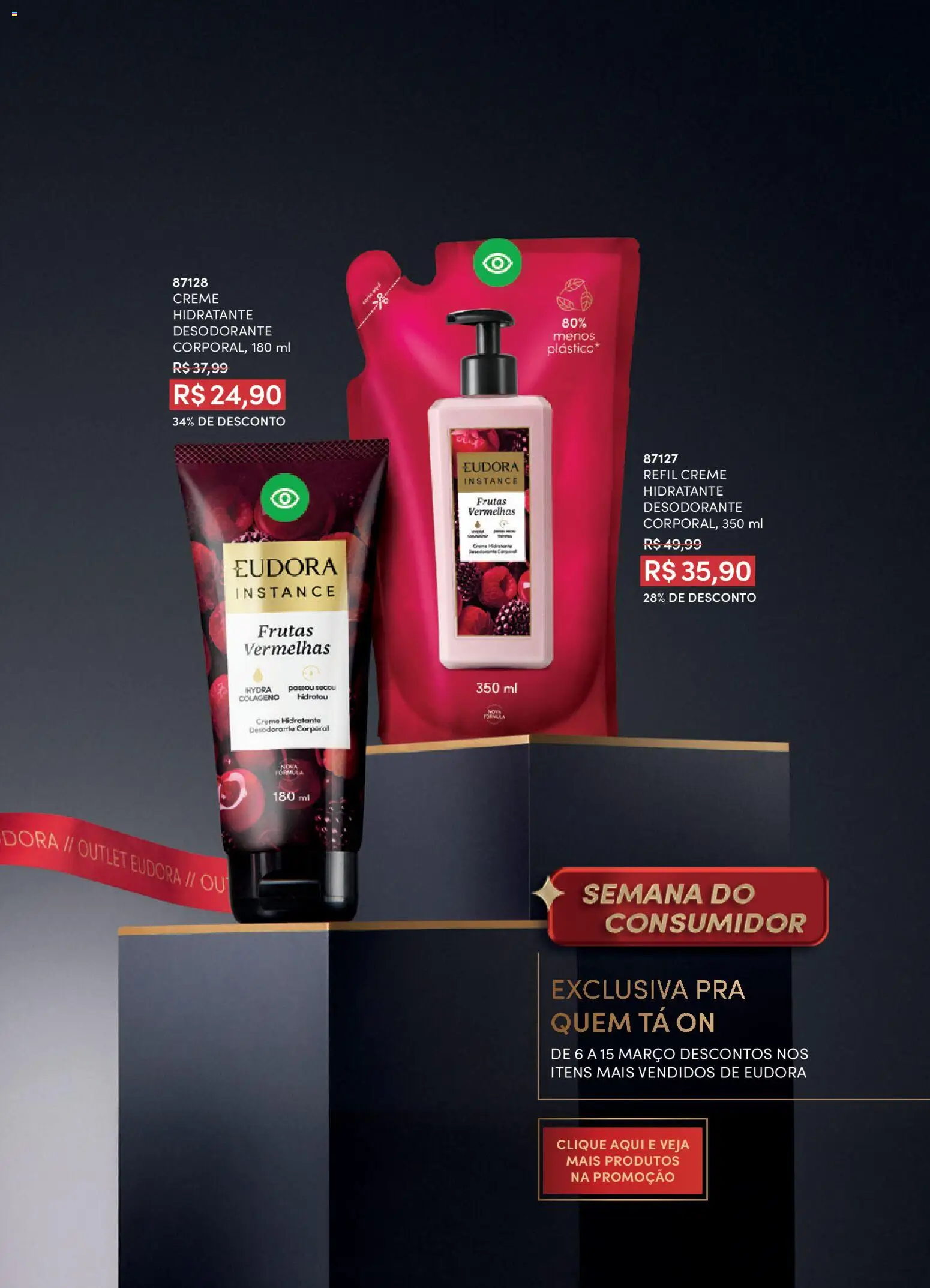 Eudora Folheto - válido de 19.02.2026 | Página: 11 | Produtos: Colágeno, Desodorante, Creme