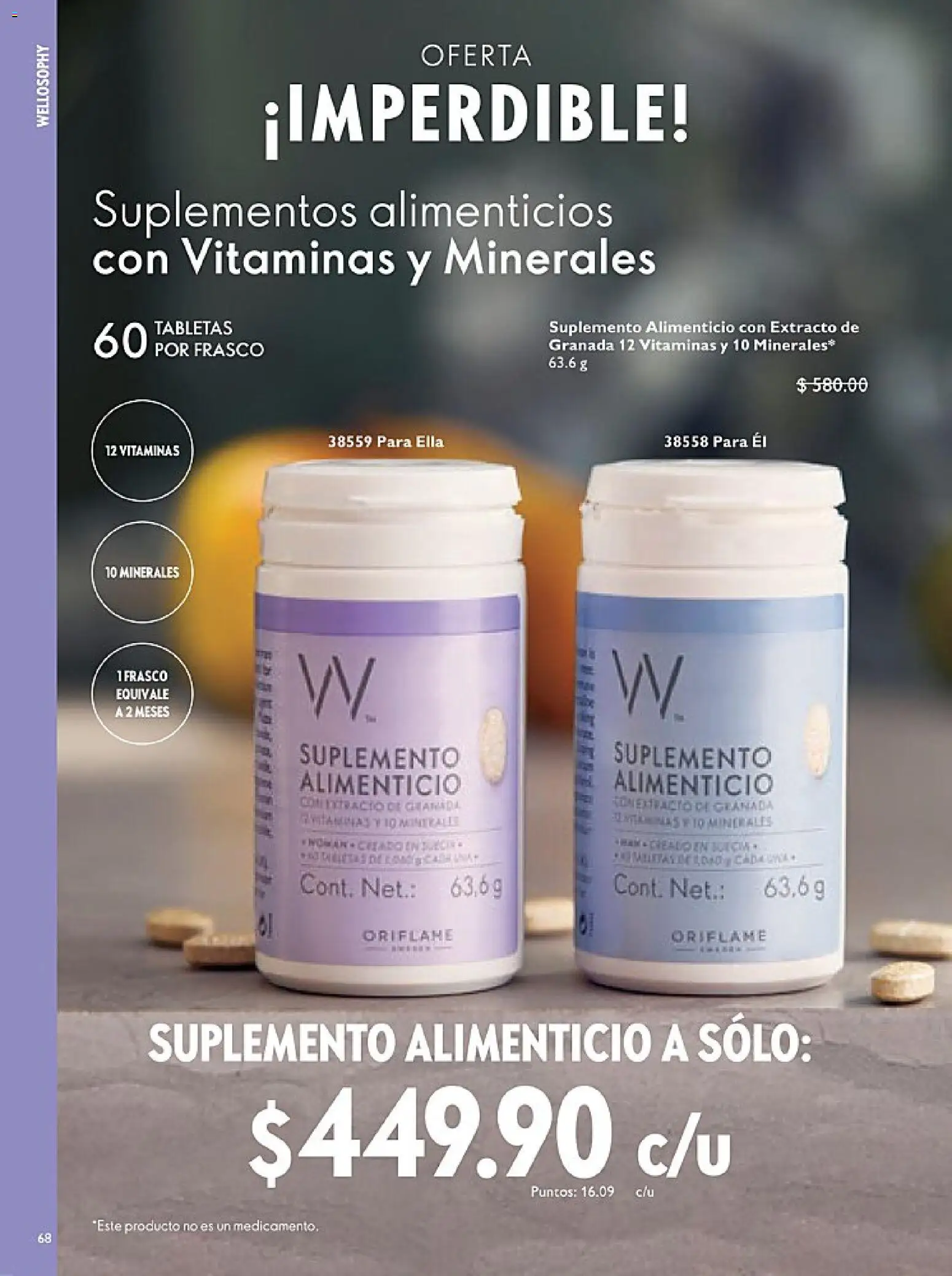 Nuevas ofertas de Oriflame válidas en toda la República Mexicana desde el 14.02.2026. ¡Encuentra las mejores ofertas en Oriflame campaña 3 2026! | Página: 68 | Productos: Frasco, Vitaminas