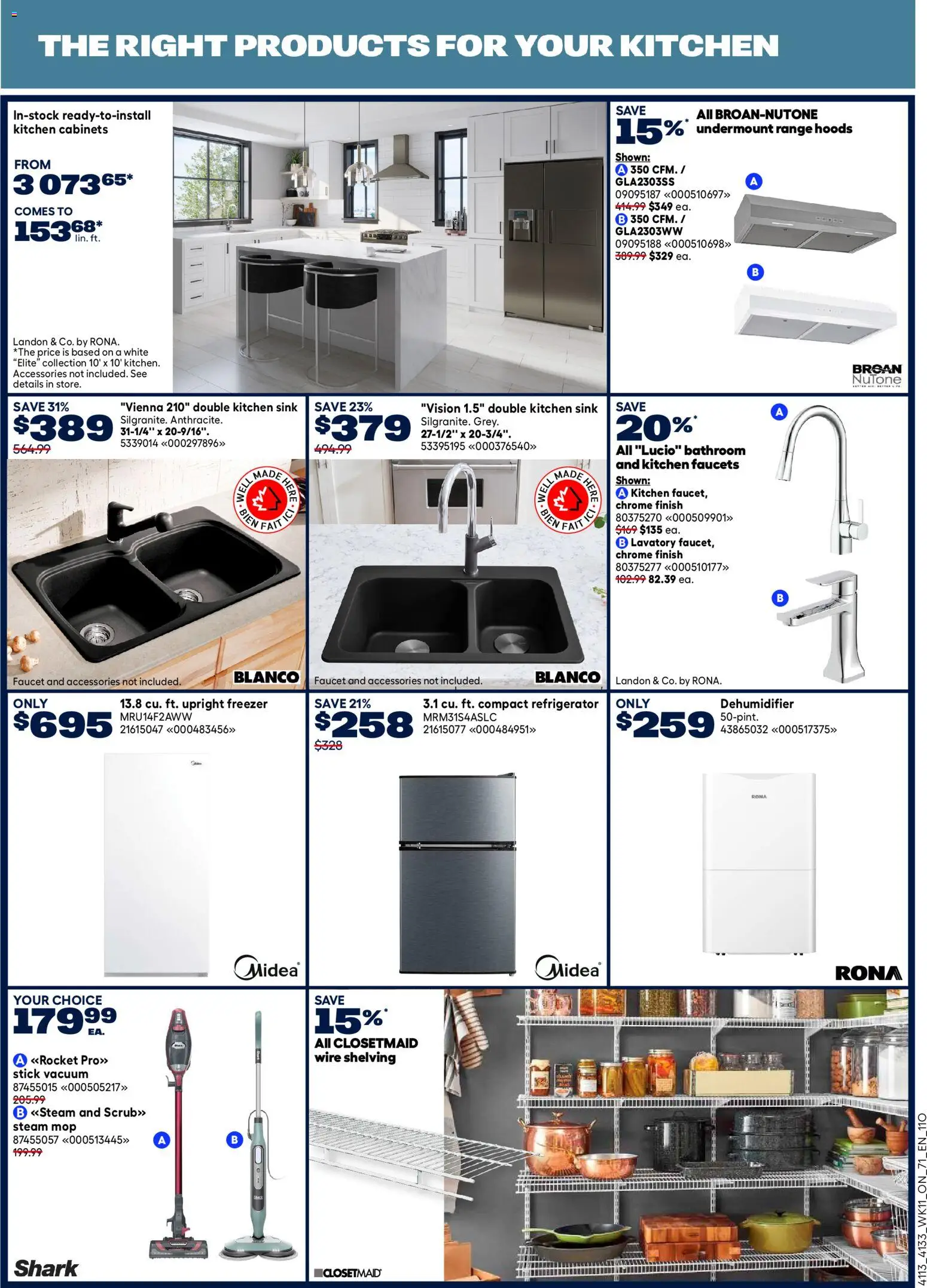 Rona flyer valid from 09.04.2026 | Page: 14 | Products: Refrigerator, Freezer