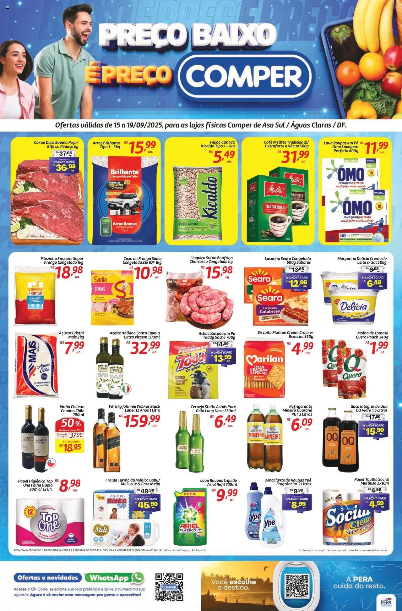 Comper Folheto - válido de 15.09.2025 | Página: 1 | Produtos: Feijão, Whisky, Linguiça, Sal