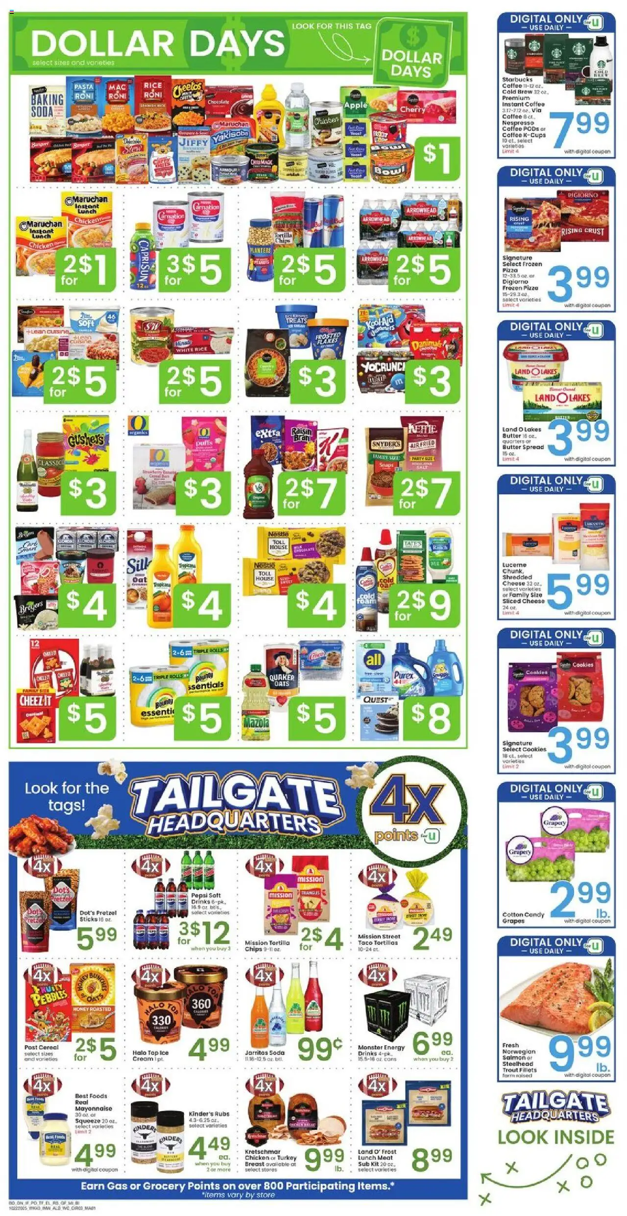 Albertsons Weekly Ad - valid from 22.10.2025 | Page: 2 | Products: Chocolate, Pasta, Cookies, Grapes