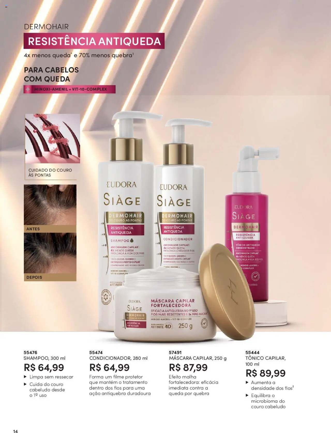 Eudora Folheto - válido de 07.10.2025 | Página: 14 | Produtos: Shampoo, Tônico, Condicionador