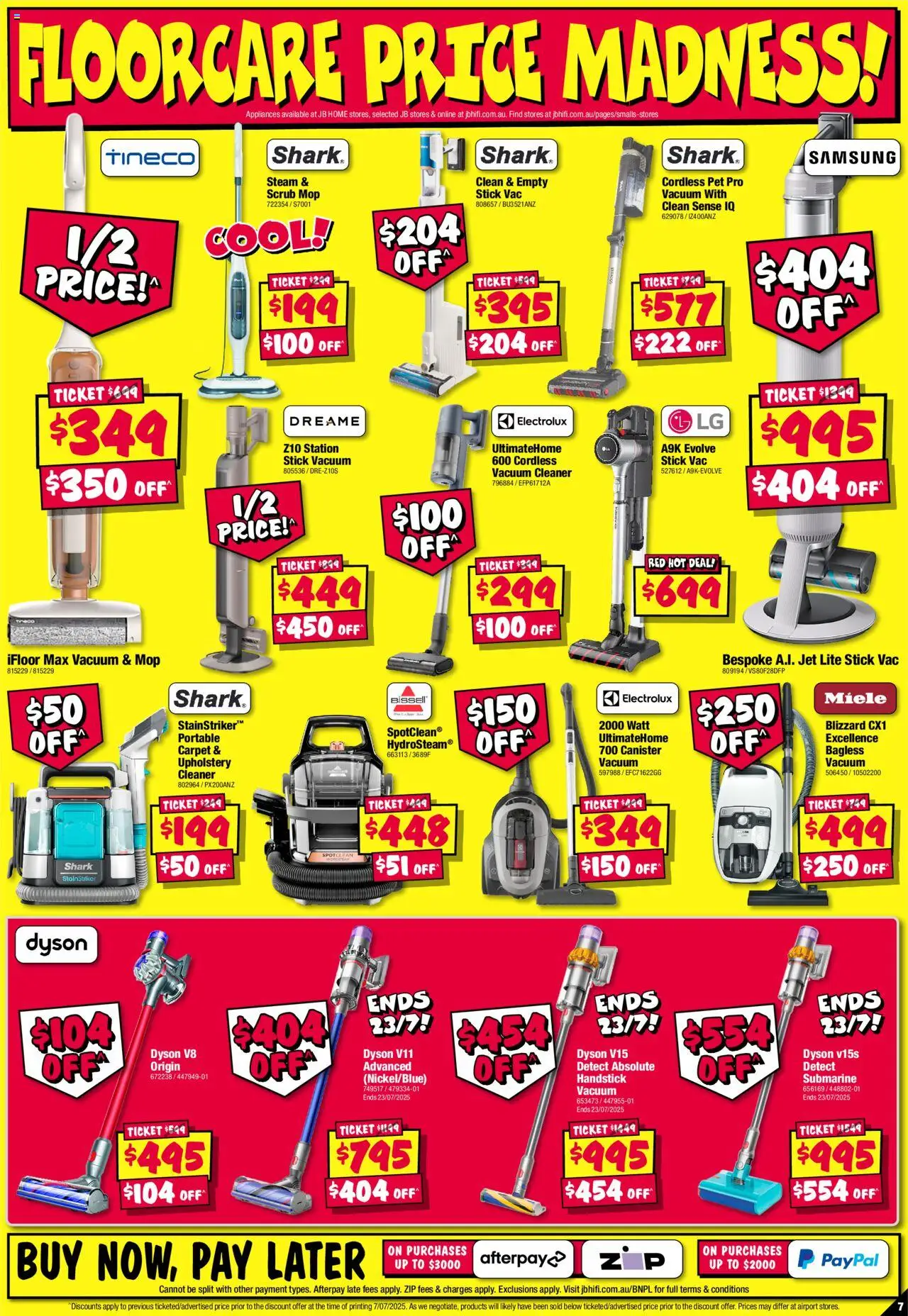 JB Hi-Fi catalogue - valid from 17.07.2025 | Page: 7 | Products: Mop, Scrub, Portable, Vacuum cleaner
