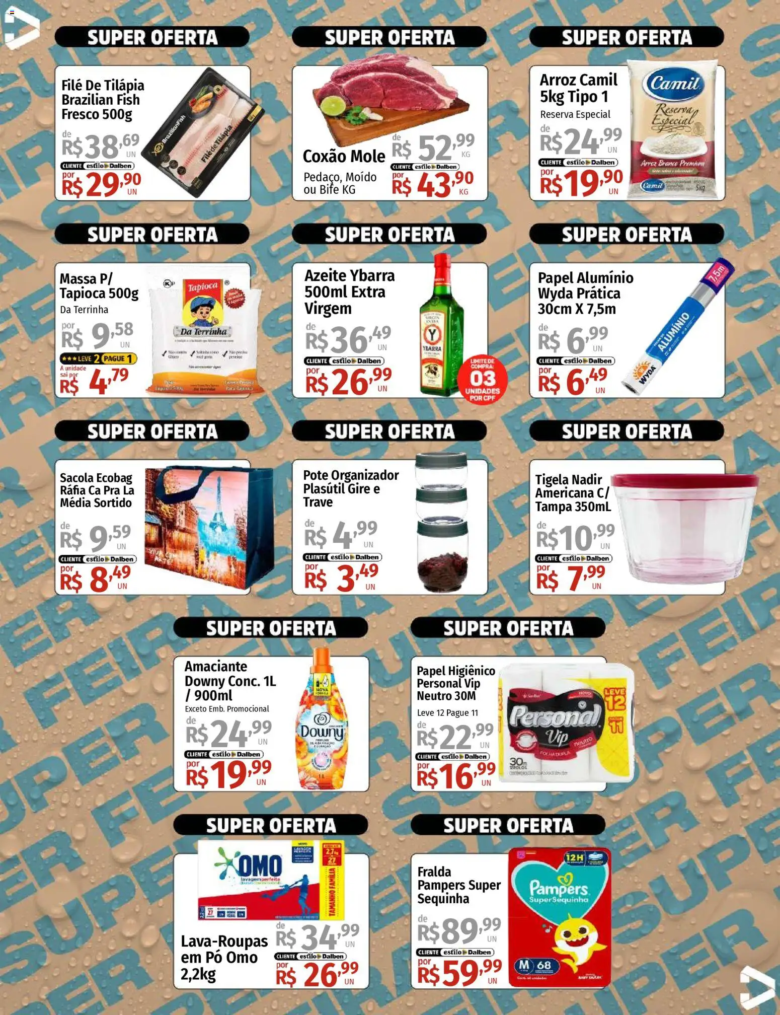 Supermercado Dalben Folheto - válido de 08.12.2025 | Página: 2 | Produtos: Organizador, Massa, Filé de tilápia, Amaciante