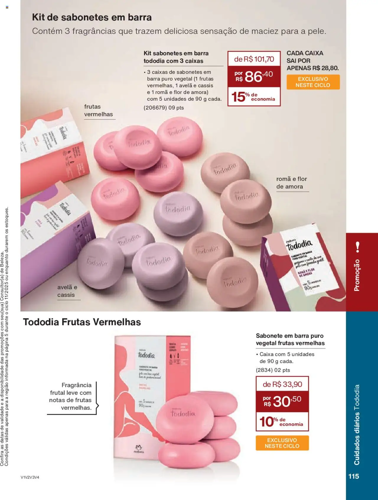 Natura Folheto - válido de 15.06.2025 | Página: 115 | Produtos: Fragrância, Caixa, Sabonete, Avelã