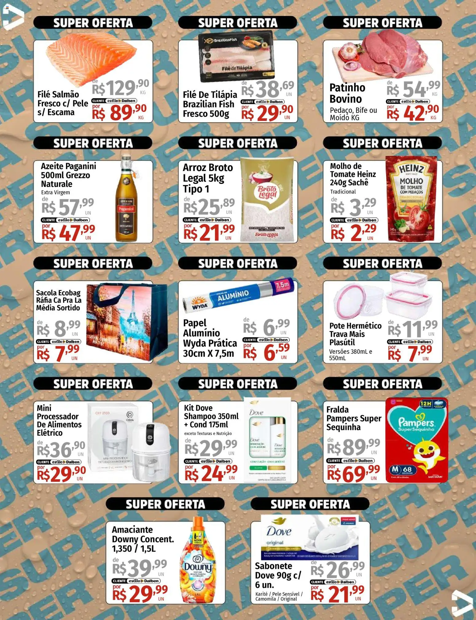 Supermercado Dalben Folheto - válido de 26.01.2026 | Página: 2 | Produtos: Pampers, Salmão, Tilápia, Arroz