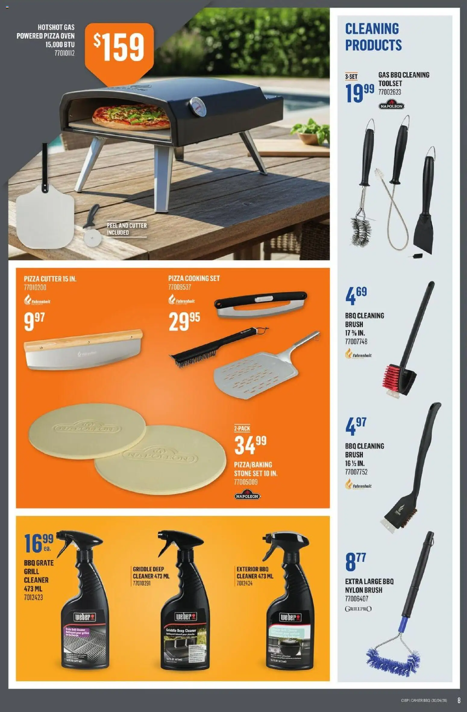 Canac flyer valid from 30.04.2026 | Page: 8 | Products: Cutter, Oven, Brush, Grate