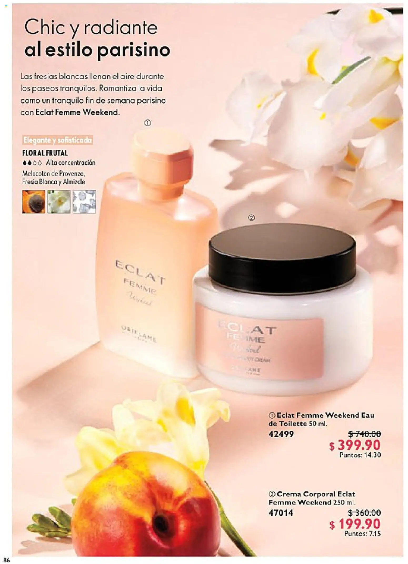 Nuevas ofertas de Oriflame válidas en toda la República Mexicana desde el 14.02.2026. ¡Encuentra las mejores ofertas en Oriflame campaña 3 2026! | Página: 86 | Productos: Crema, Radiante, Eau de toilette, Crema corporal