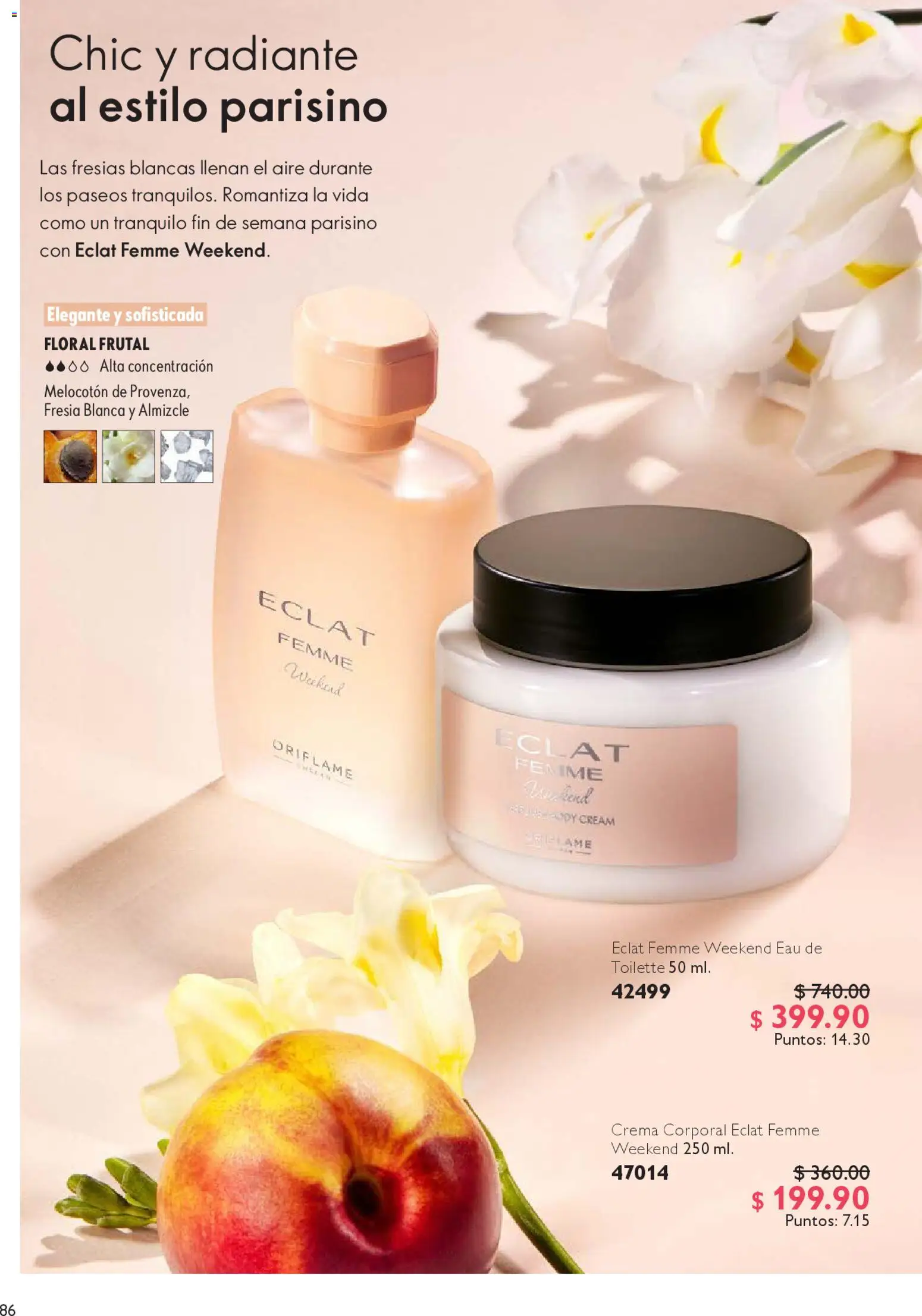 Nuevas ofertas de Oriflame válidas en toda la República Mexicana desde el 14.02.2026. ¡Encuentra las mejores ofertas en Oriflame campaña 3 2026! | Página: 86 | Productos: Crema, Radiante, Eau de toilette, Crema corporal