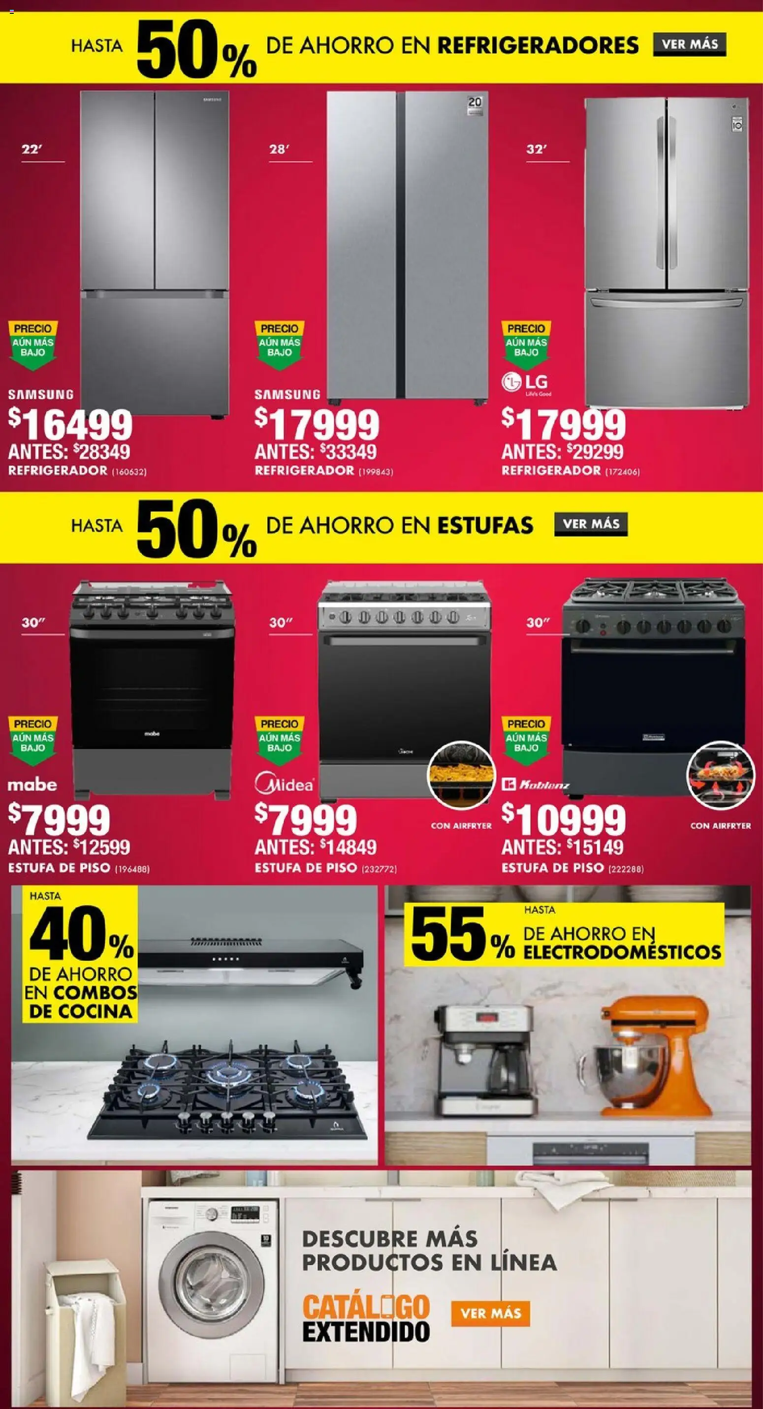 Nuevas ofertas de Home Depot válidas en toda la República Mexicana desde el 13.11.2025. ¡Encuentra las mejores ofertas en Home Depot Buen Fin! | Página: 3 | Productos: Refrigerador, Cocina