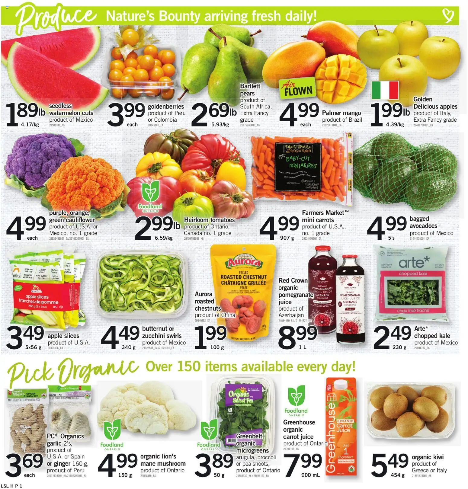 Loblaws flyer valid from 19.03.2026 | Page: 2 | Products: Kiwi, Carrot, Apples, Tomatoes