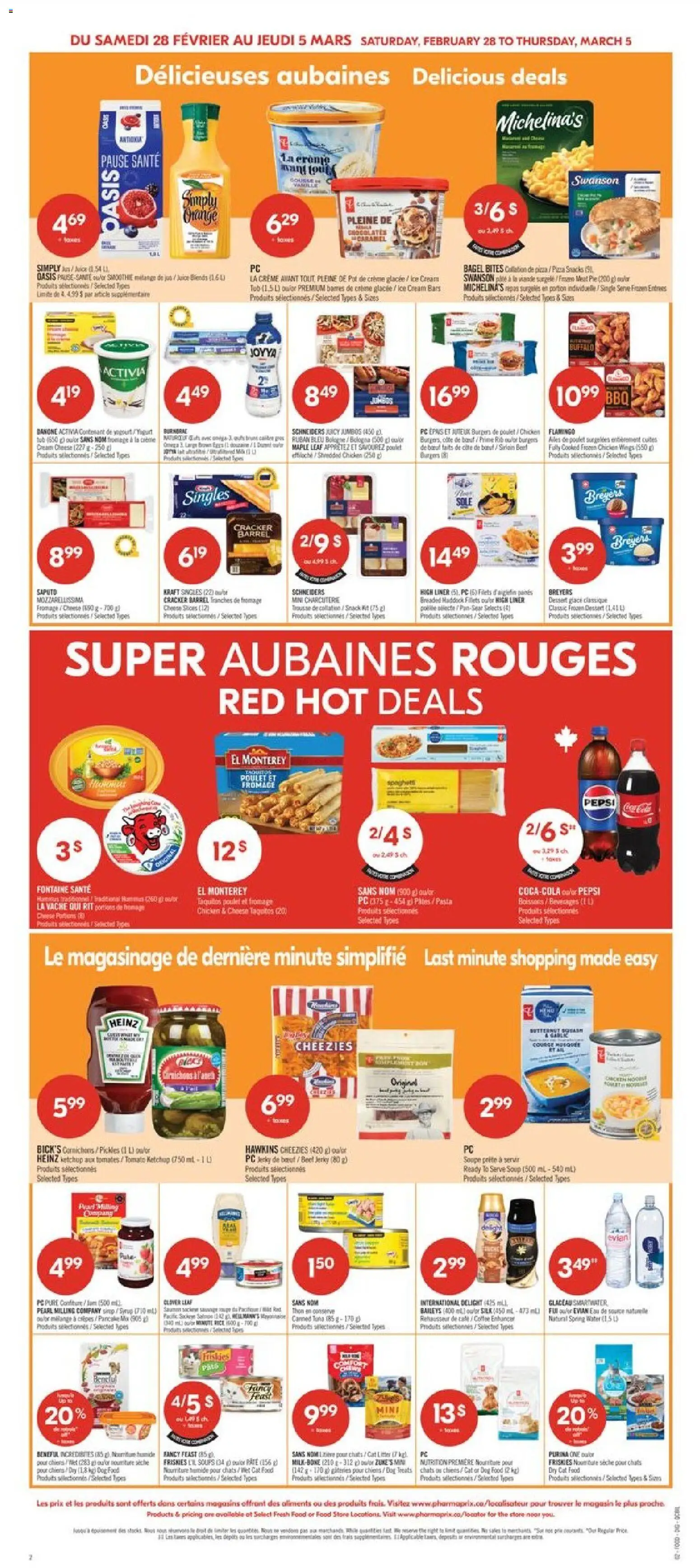 Pharmaprix flyer valid from 27.02.2026 | Page: 6 | Products: Yogurt, Coffee, Juice, Chicken