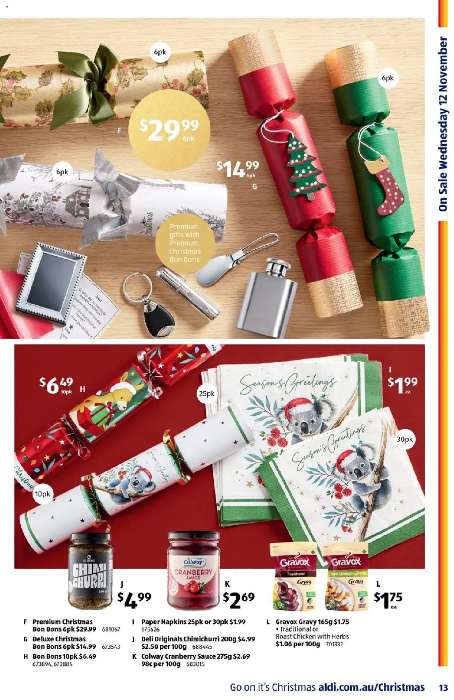 Aldi catalogue - valid from 12.11.2025 | Page: 13 | Products: Chicken, Napkins, Sauce