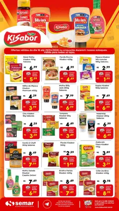 Semar Supermercado ofertas Kisabor - Pré-Visualização do folheto da loja Semar Supermercado, válido de 16.04.2026