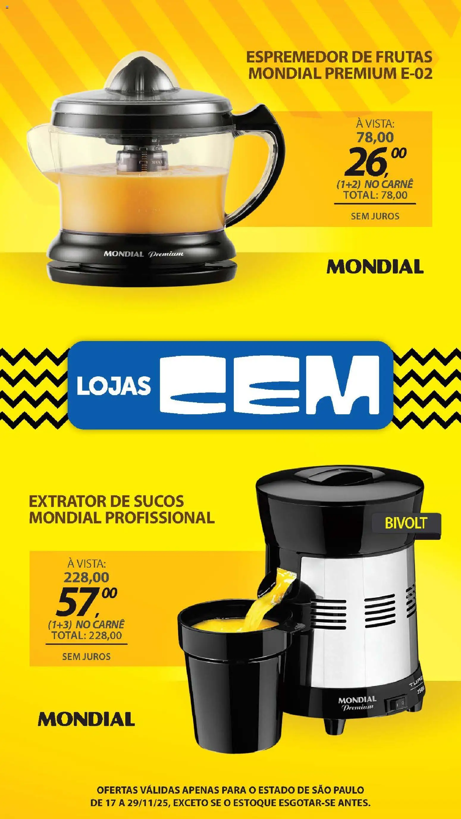 Lojas Cem Folheto - válido de 17.11.2025 | Página: 84 | Produtos: Espremedor, Espremedor de frutas, Carne