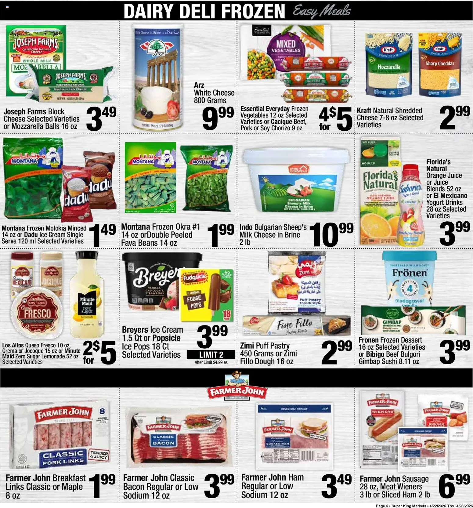 Super King Weekly Ad - valid from 22.04.2026 | Page: 7 | Products: Beef, Cream, Vegetables, Sausage