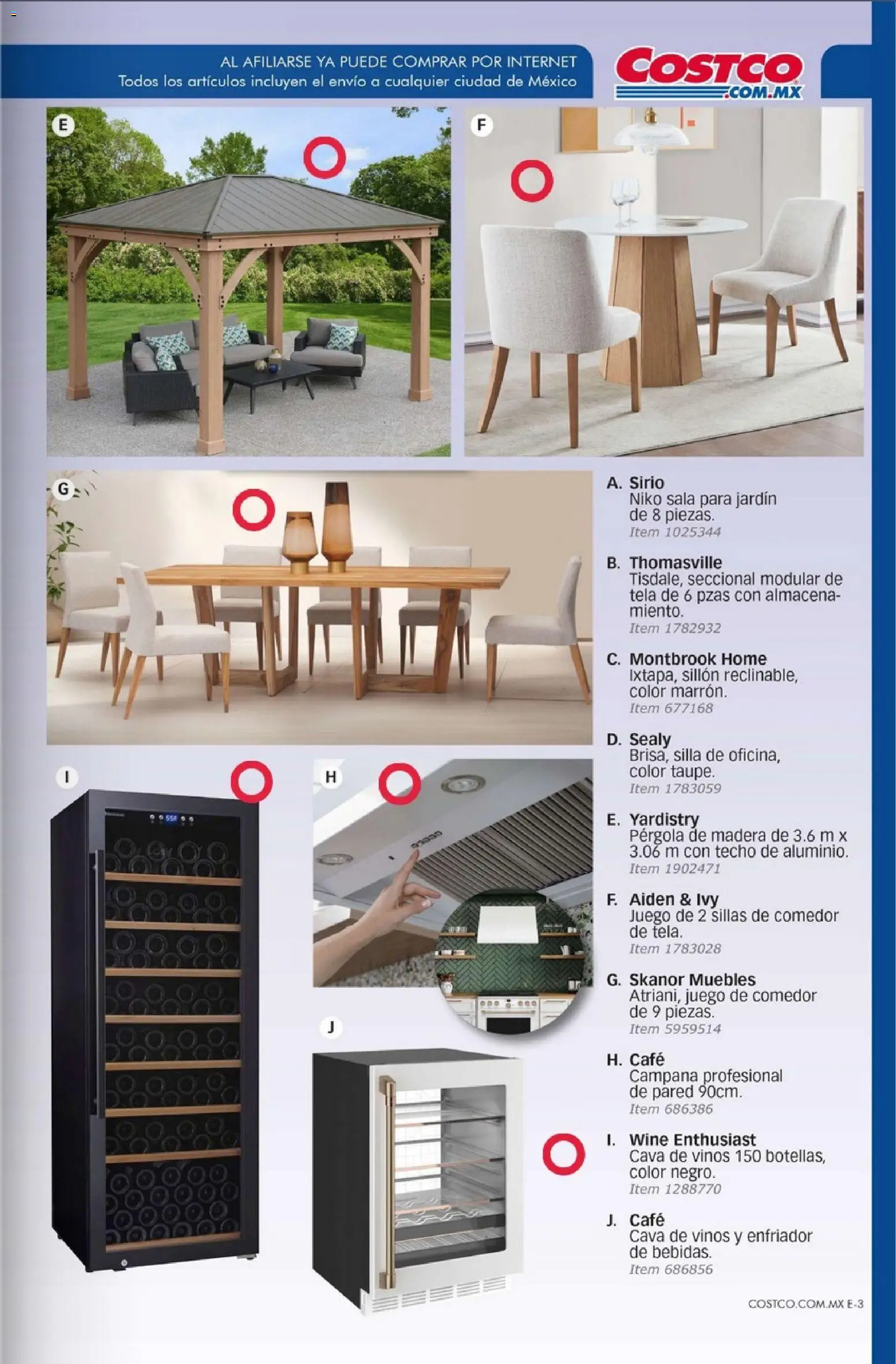 Nuevas ofertas de Costco válidas en toda la República Mexicana desde el 01.12.2025. ¡Encuentra las mejores ofertas en Costco Revista Diciembre! | Página: 123 | Productos: Pérgola, Café, Juego, Cava
