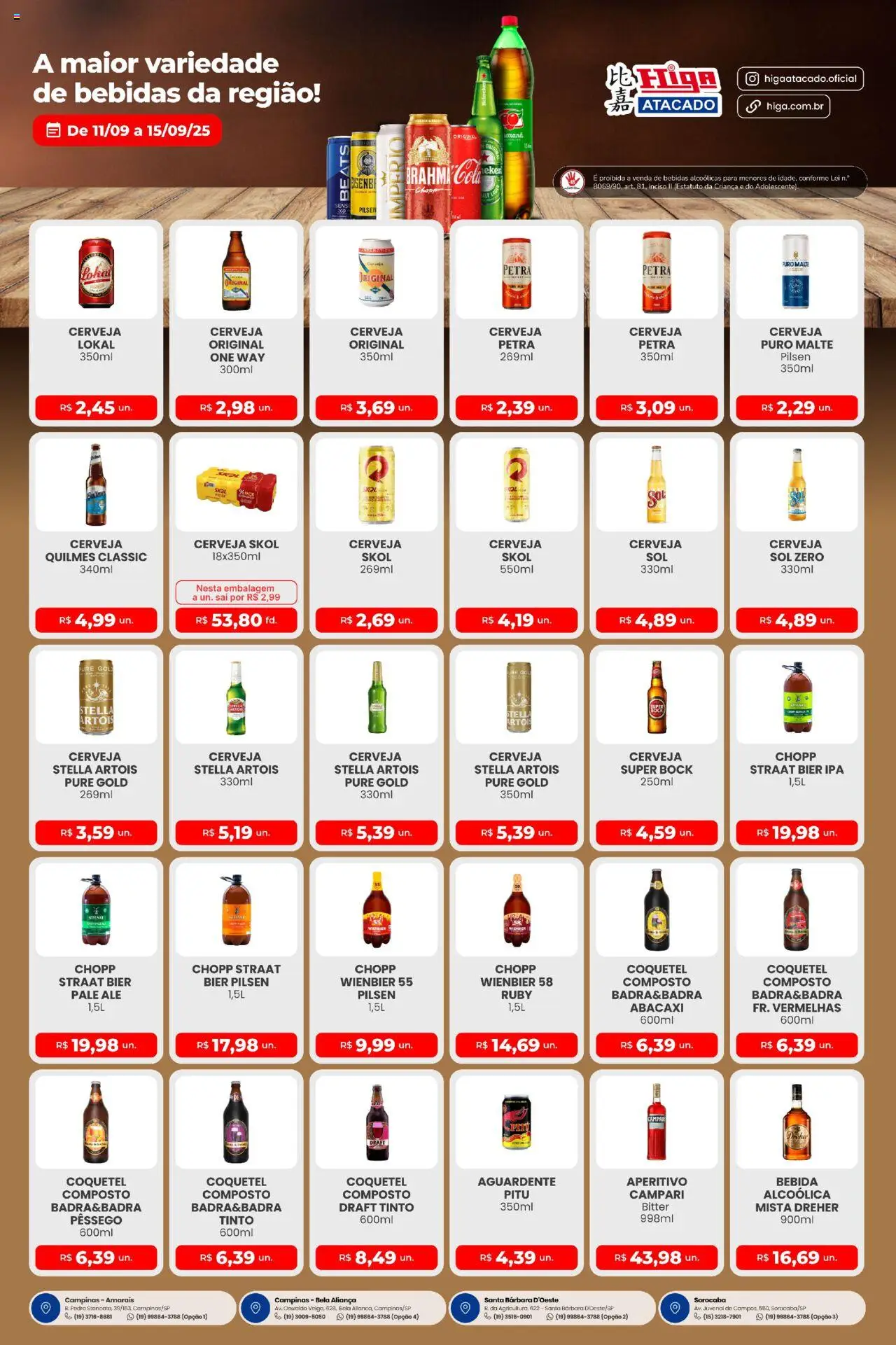 Higa Atacado Folheto - válido de 11.09.2025 | Página: 2 | Produtos: Pêssego, Aliança, Cerveja, Abacaxi