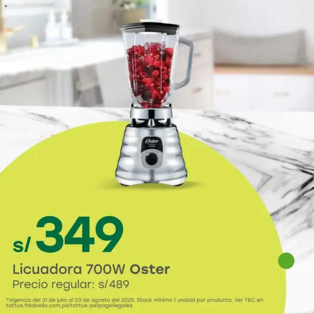 Catálogo Tottus válido desde 01.08.2025 | Página: 1 | Productos: Licuadora