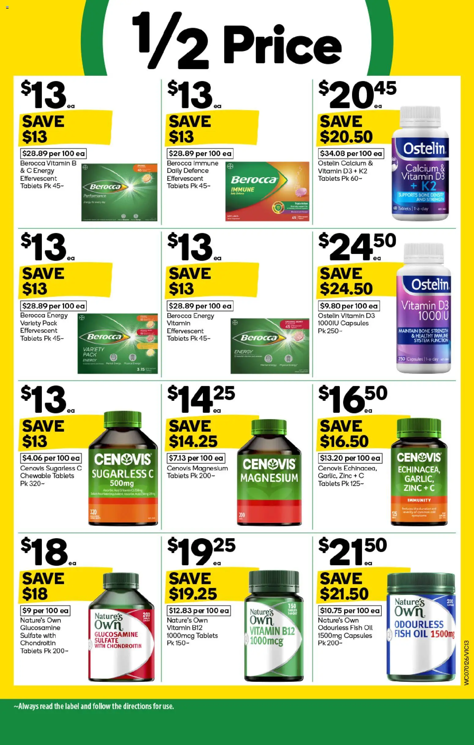Woolworths catalogue - valid from 07.01.2026 | Page: 13 | Products: Oil, Fish, Tablets, Zinc