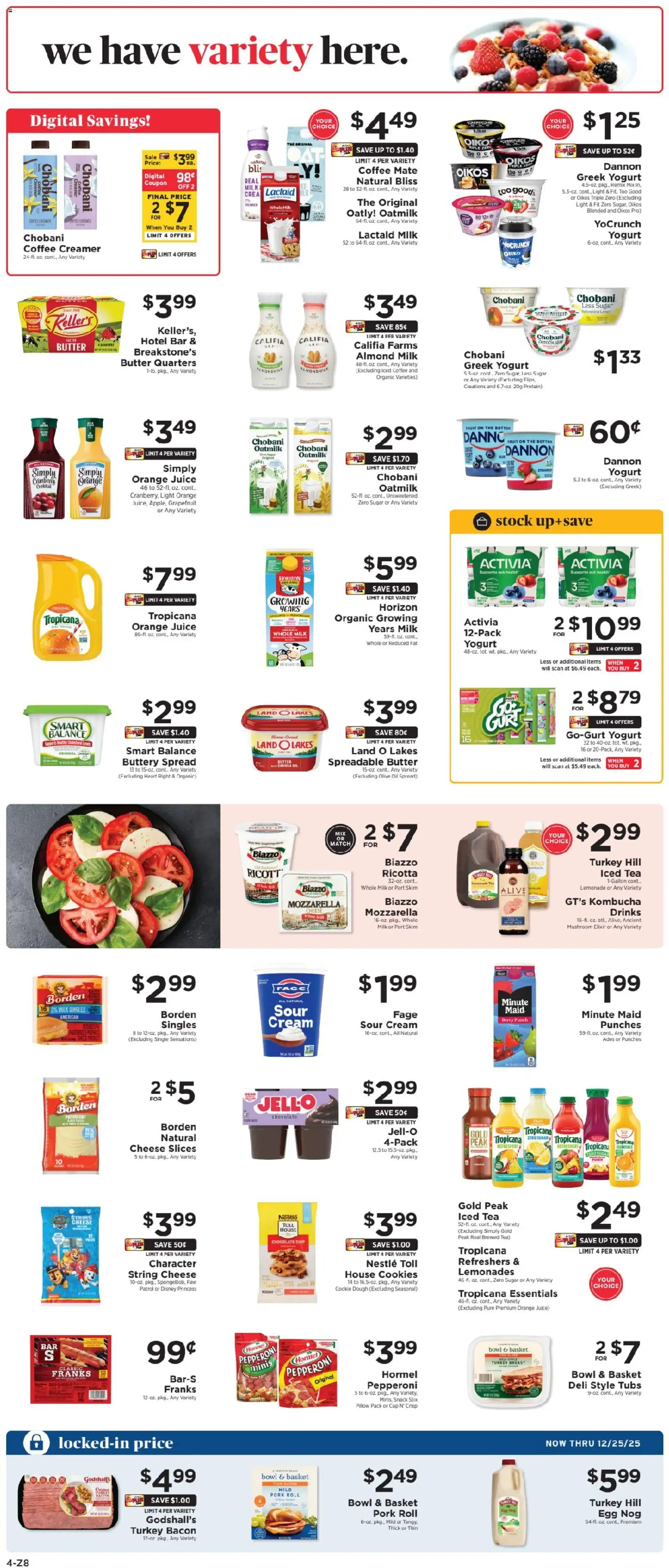 ShopRite Weekly Ad - valid from 28.11.2025 | Page: 4 | Products: Basket, Cheese, Oil, Chocolate
