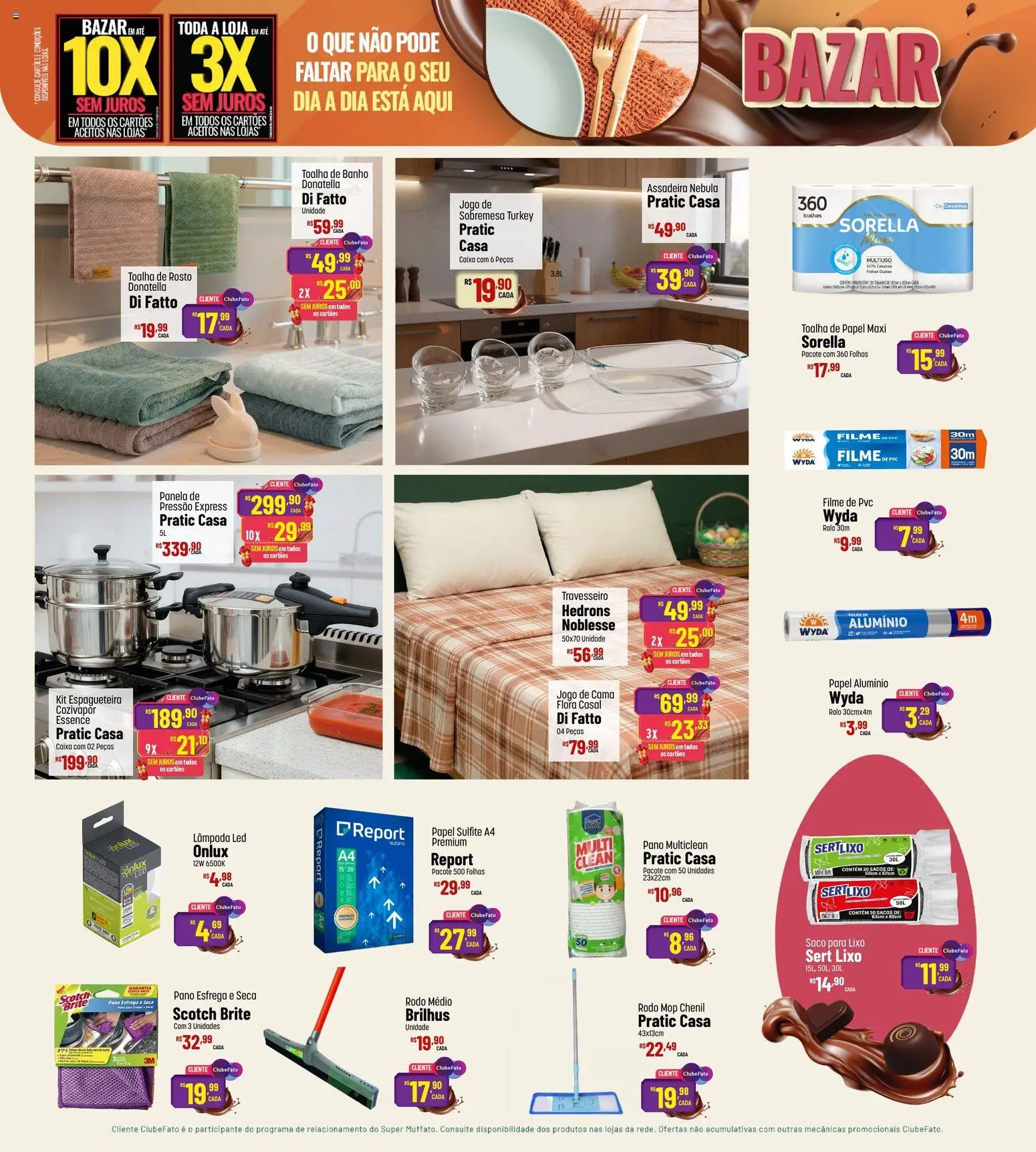 Super Muffato Folheto - válido de 05.03.2026 | Página: 19 | Produtos: Lâmpada, Mop, Panela, Papel sulfite