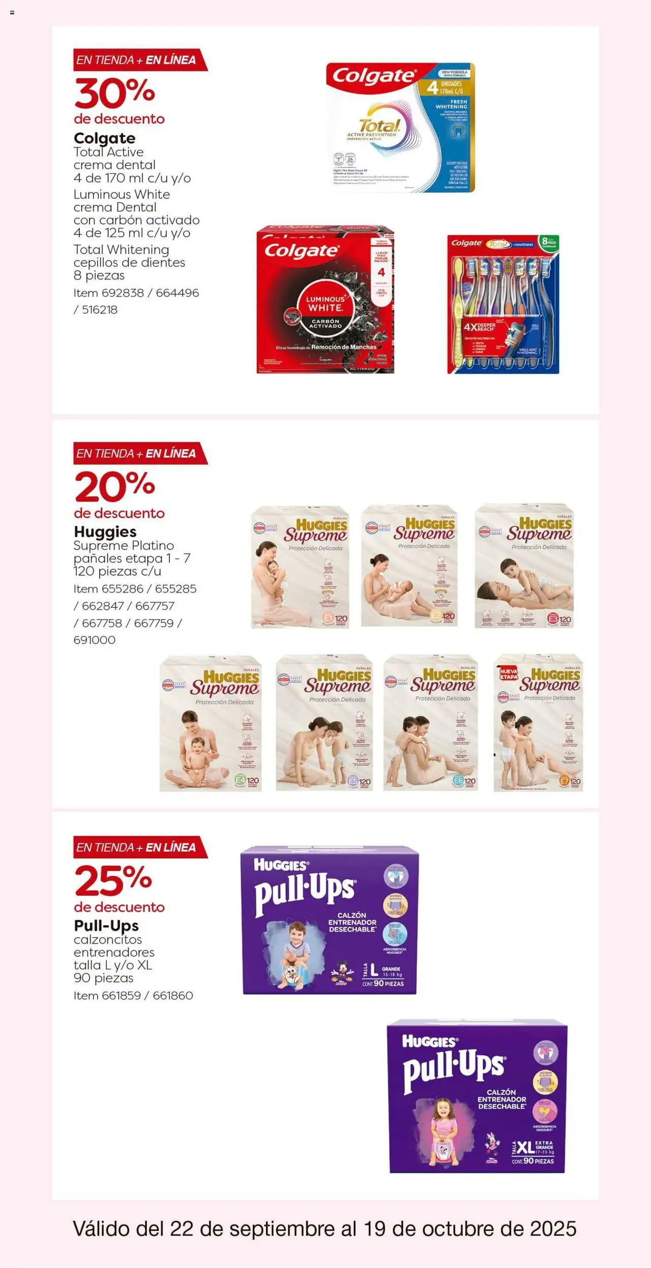 Nuevas ofertas de Costco válidas en toda la República Mexicana desde el 22.09.2025. ¡Encuentra las mejores ofertas en Costco - Catálogo! | Página: 28 | Productos: Calzón, Crema, Pañales, Pants