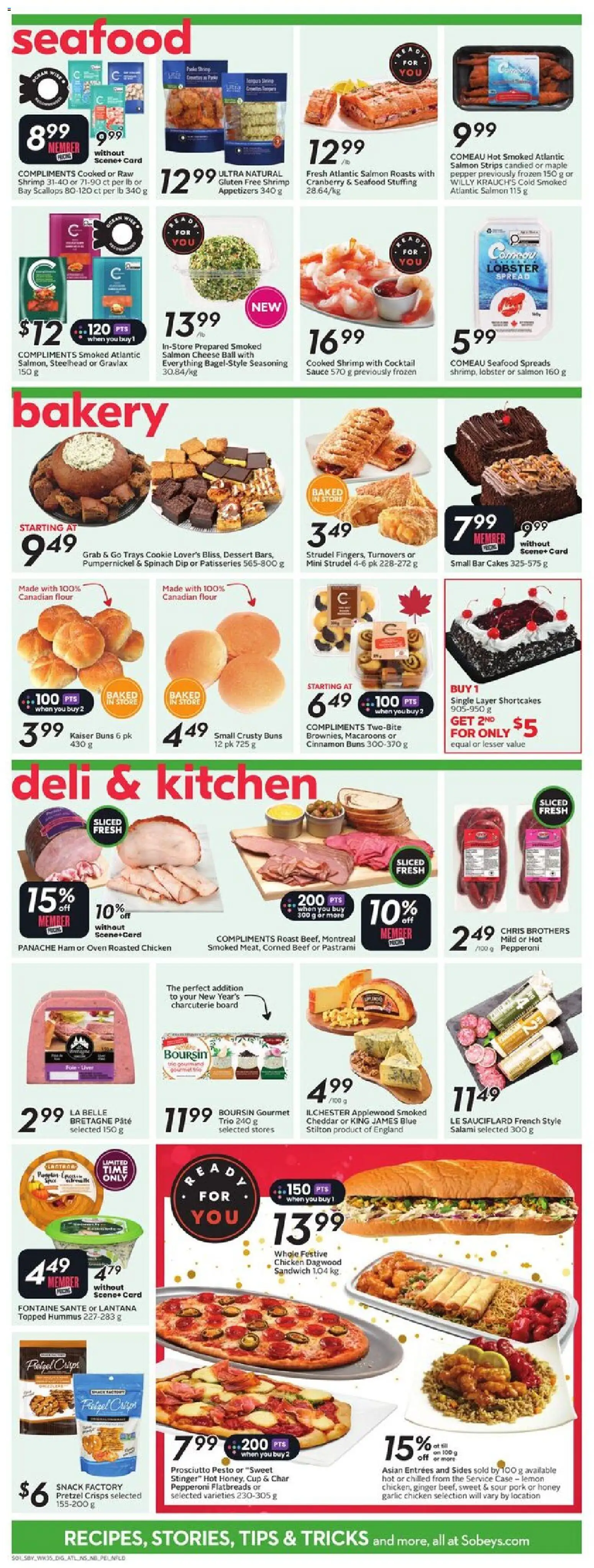 Sobeys flyer valid from 25.12.2025 | Page: 9 | Products: Beef, Salami, Ham, Pork